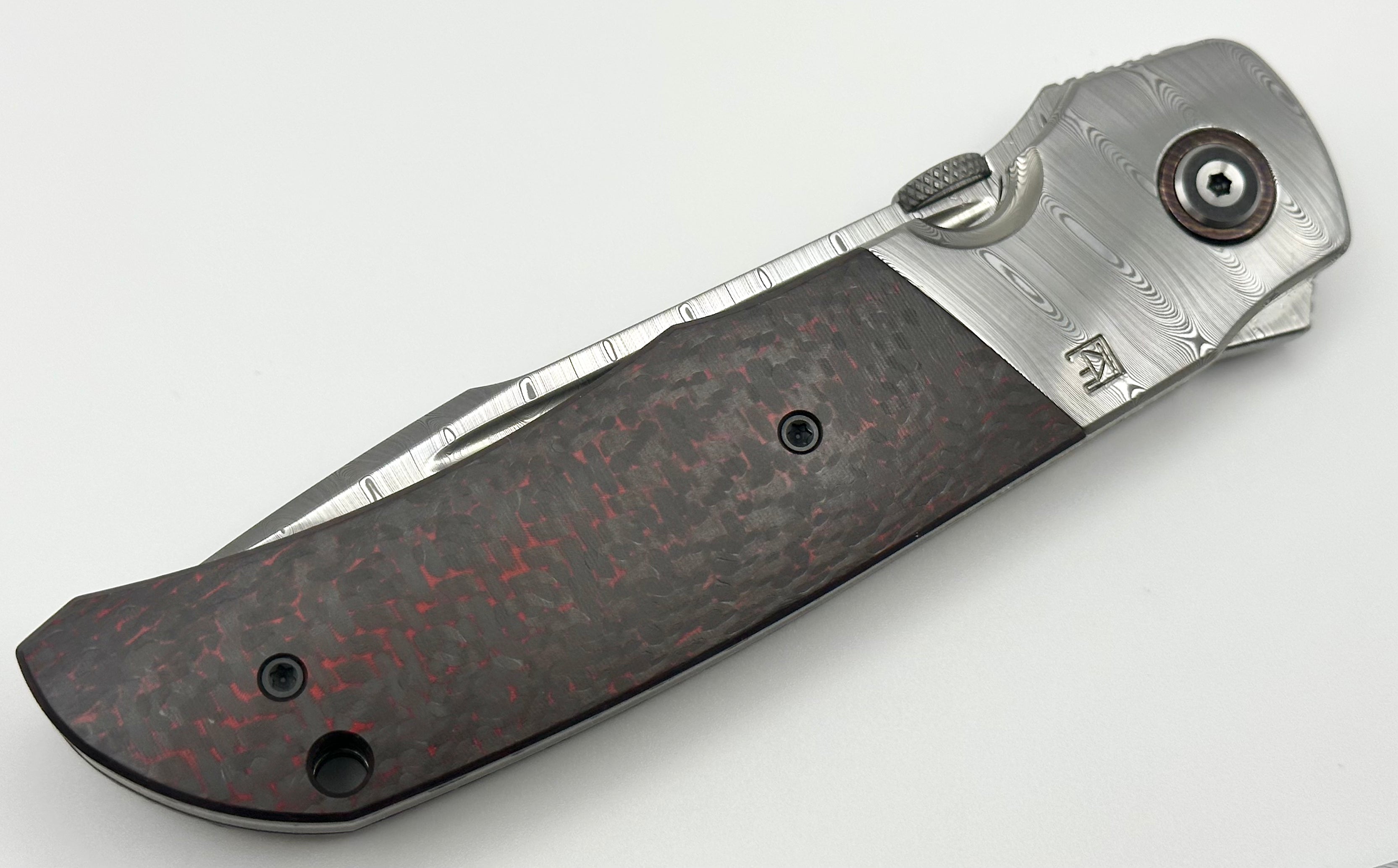 Premium Custom Knife Factory Eagle Rock - Damasteel Blade & Carbon Fiber Handle