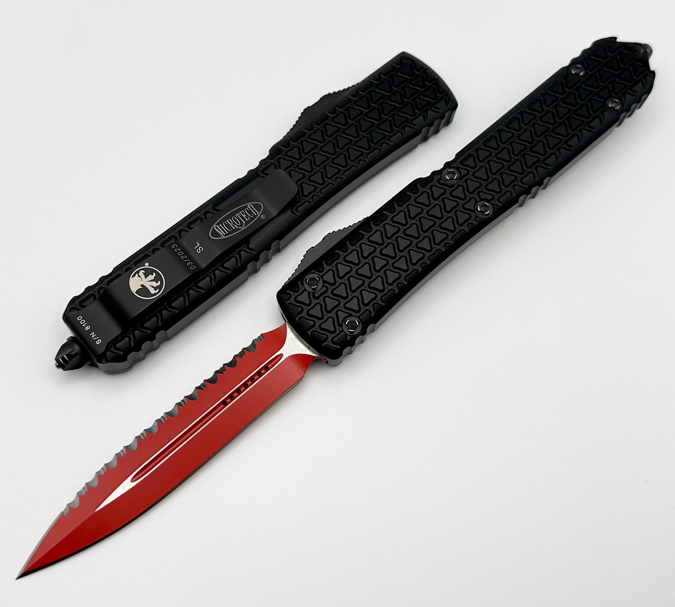 Microtech Ultratech Double Edge Full Serrated Sith Lord 122-3SL - Premium Tactical Knife