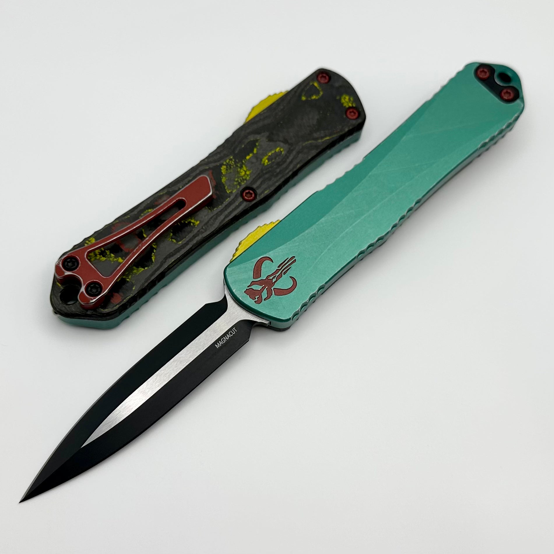 Heretic Knives Manticore E Bounty Hunter - Premium Double Edge Tactical OTF Knife