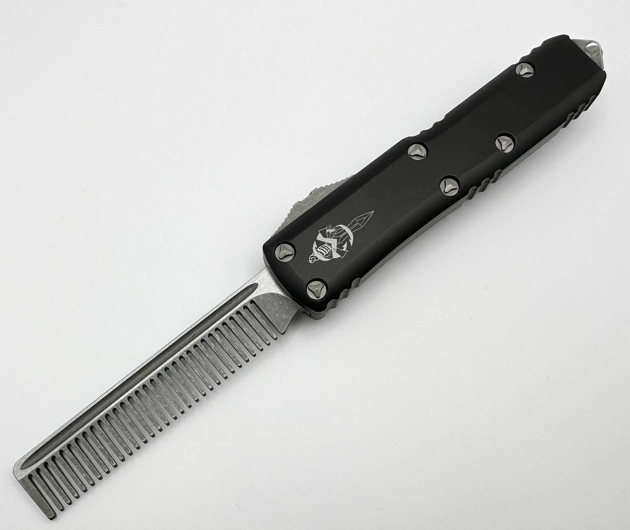 Premium Marfione Custom Microtech Tactical Beard Comb - Apocalyptic Fine Tooth