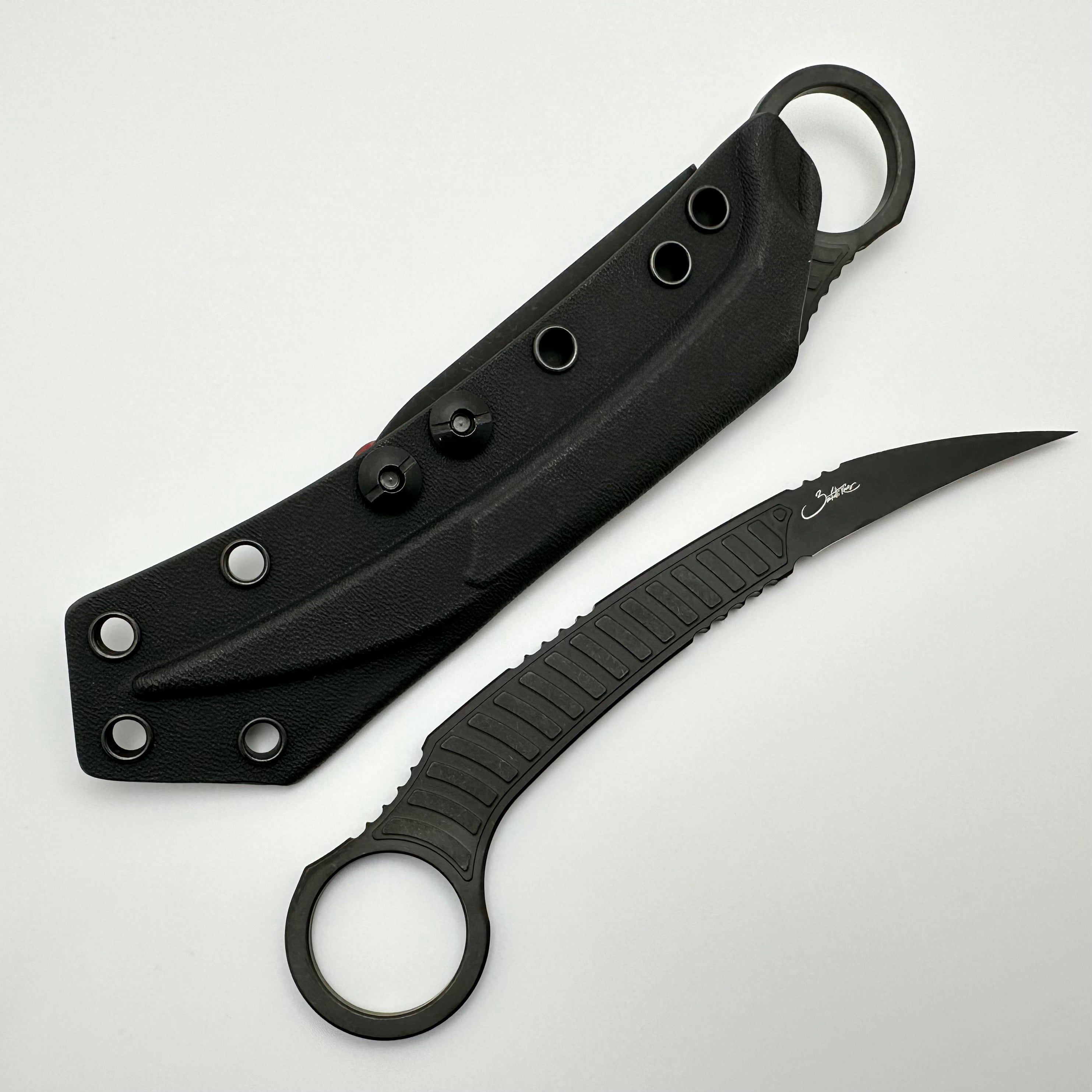 Premium Microtech & Bastinelli Feather DLC Karambit Knife