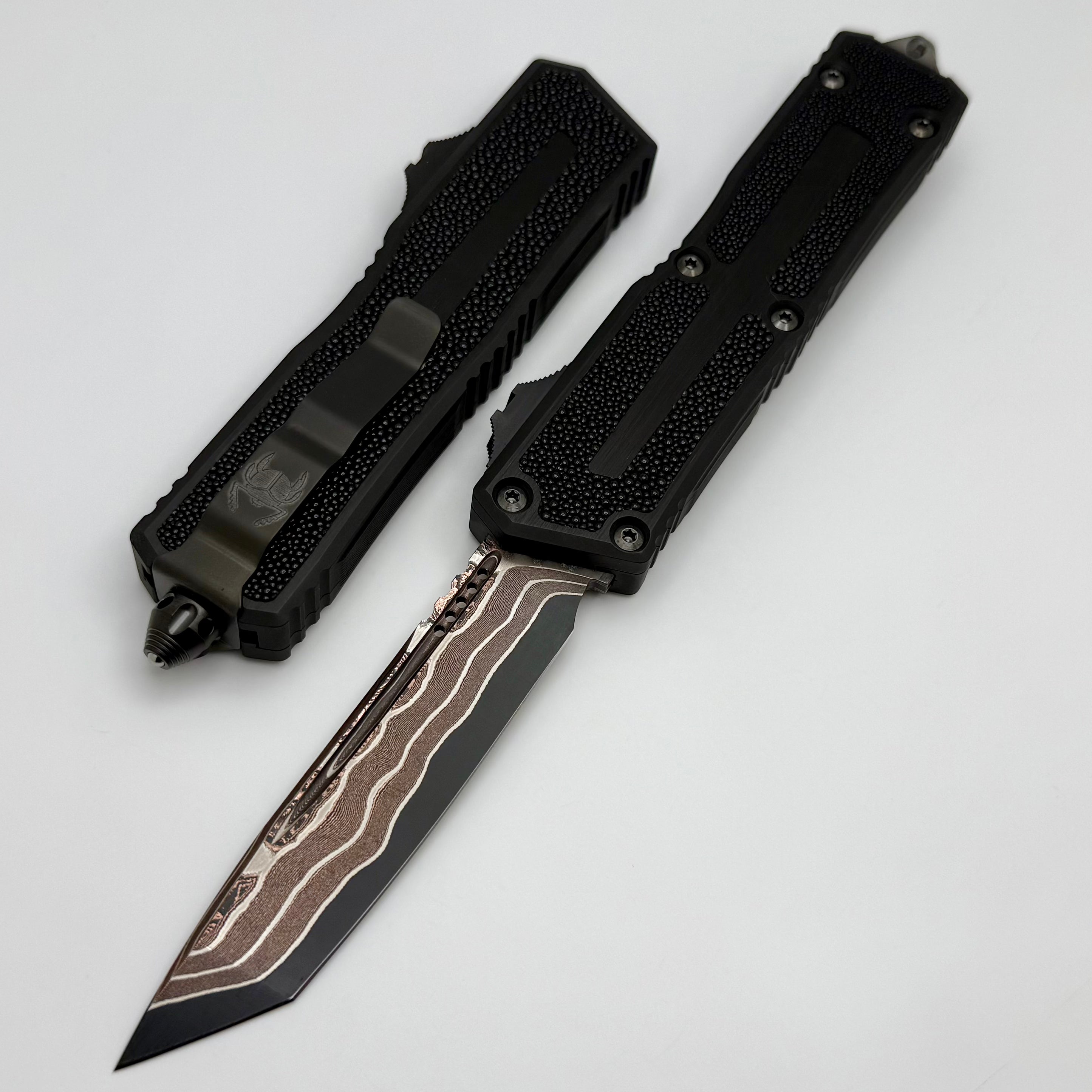 Microtech Marfione Select Scarab II Gen 3 - Premium Damascus Tanto Blade with Stingray Inlay Handle