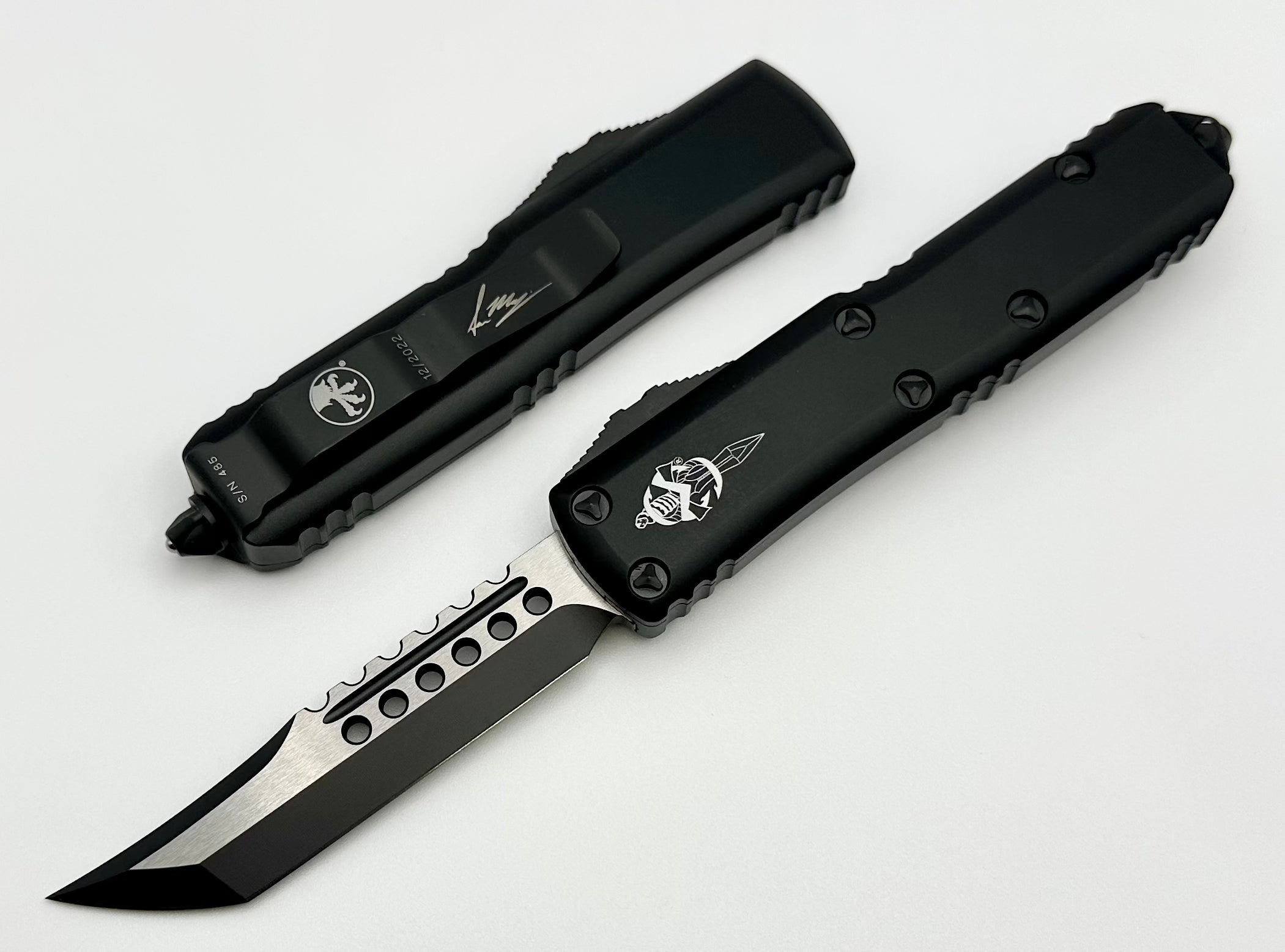 Microtech UTX-85 Hellhound Black Tactical EDC Knife