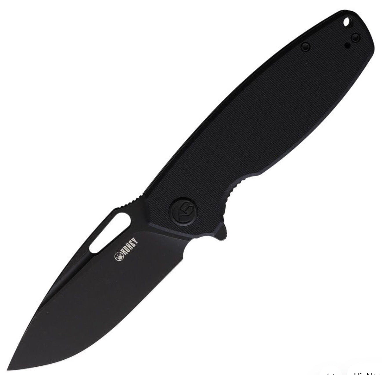 Kubey Tityus Premium EDC Folding Knife - Black G-10 Handles & D2 Blade