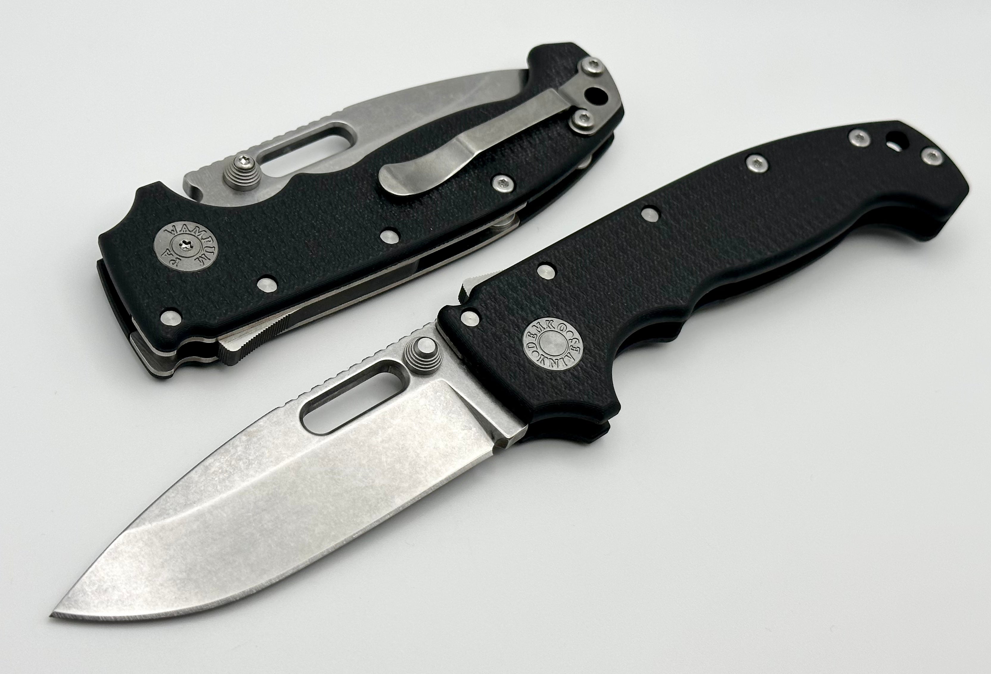 Premium Demko MG AD20 Drop Point Knife - Exclusive 3V Blade & Black G-10 Handle