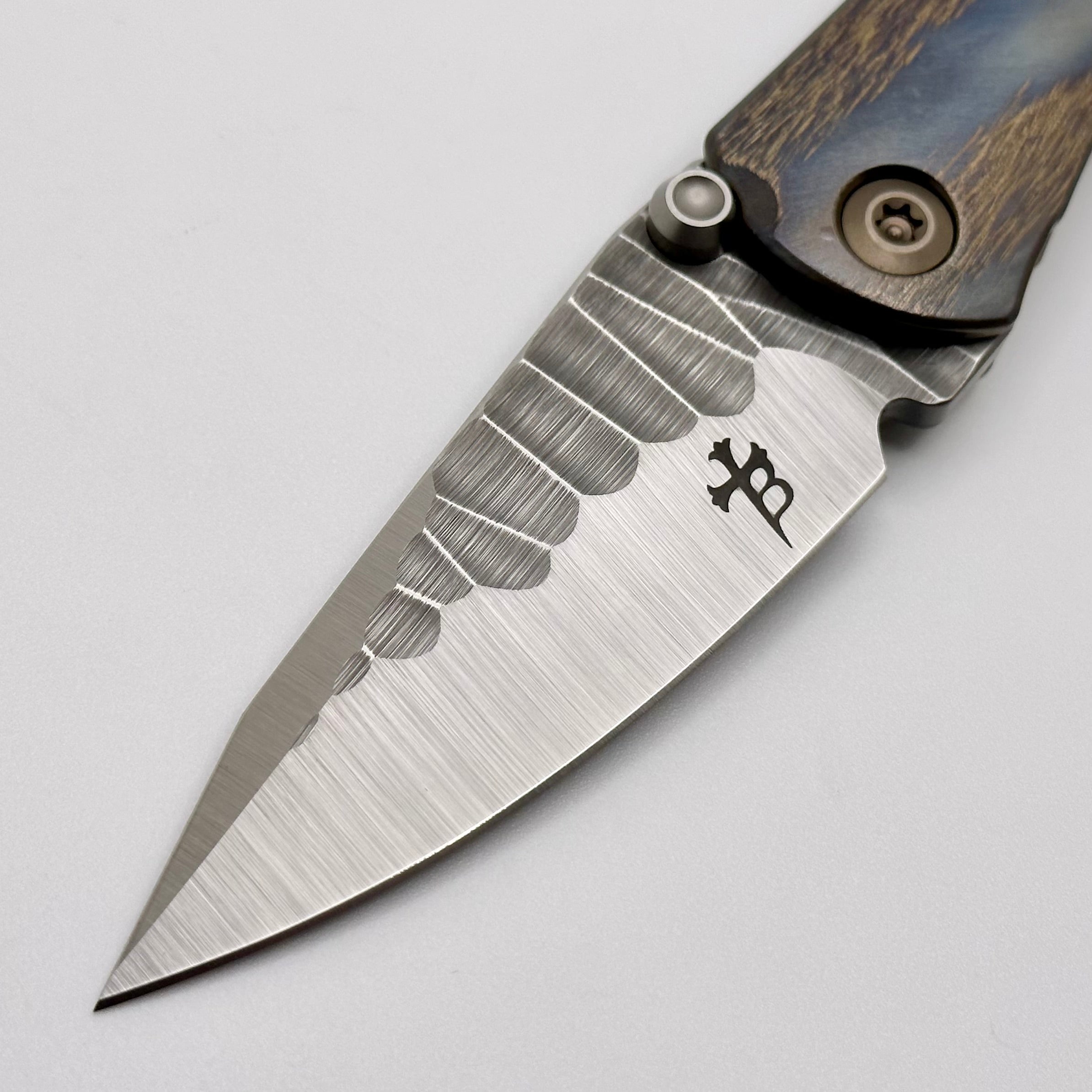 Borka Blades Premium SBDP Rocker M390 with Cosmic Scales - Ultimate EDC Knife