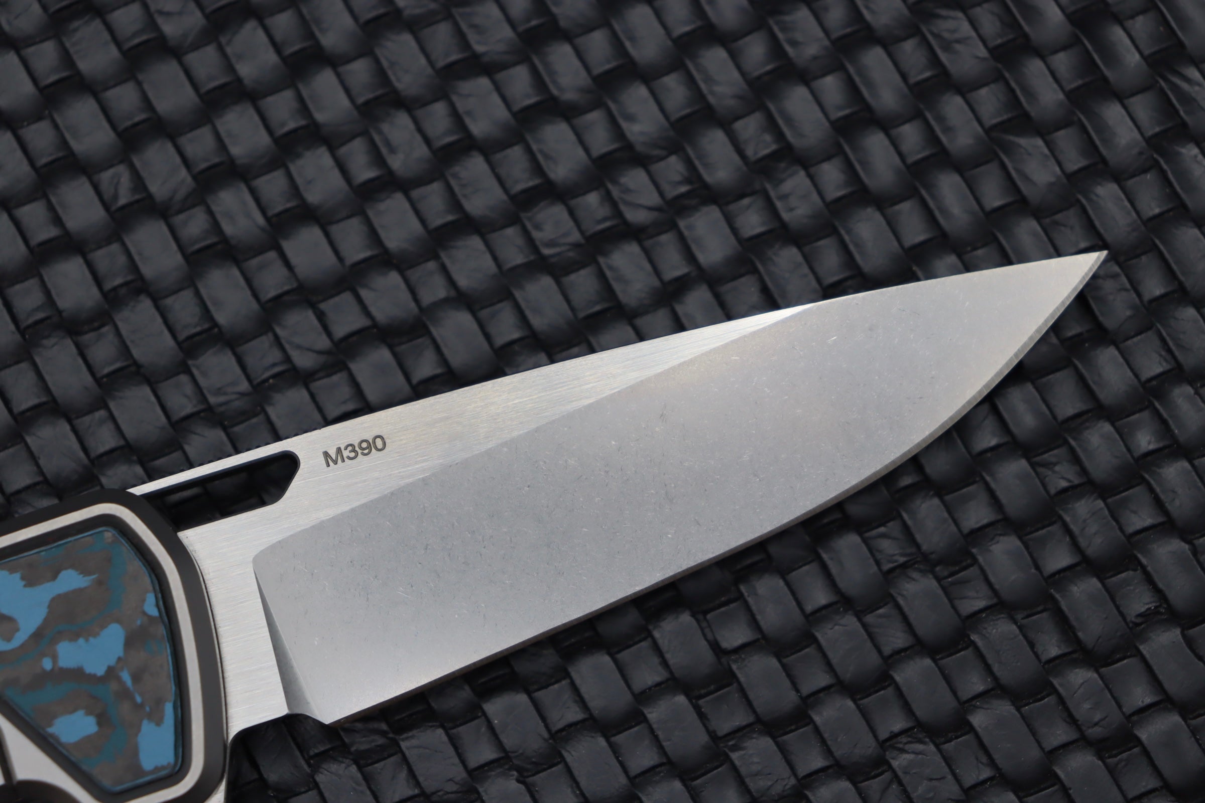 Premium Mechforce M-1 Knife: Arctic Storm Fat Carbon & M390 Steel