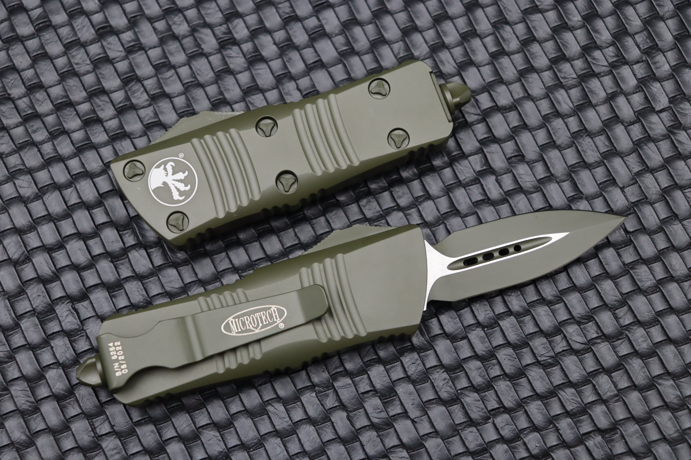 Premium Microtech Troodon Mini OTF Knife - Cerakote OD Green