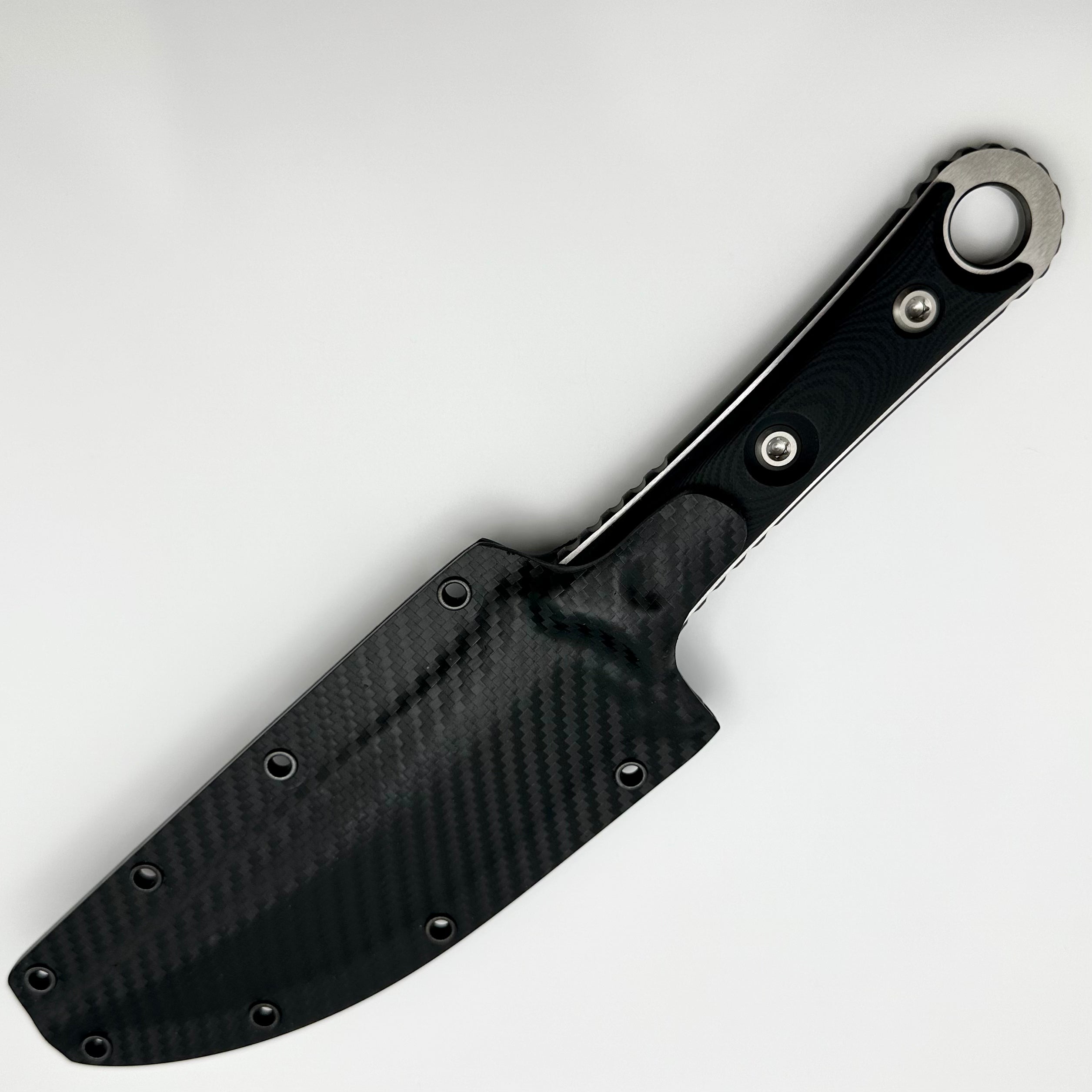 Microtech SBK Ultimate Tactical Knife - Full Serrated DLC Blade & Black G-10 Handles