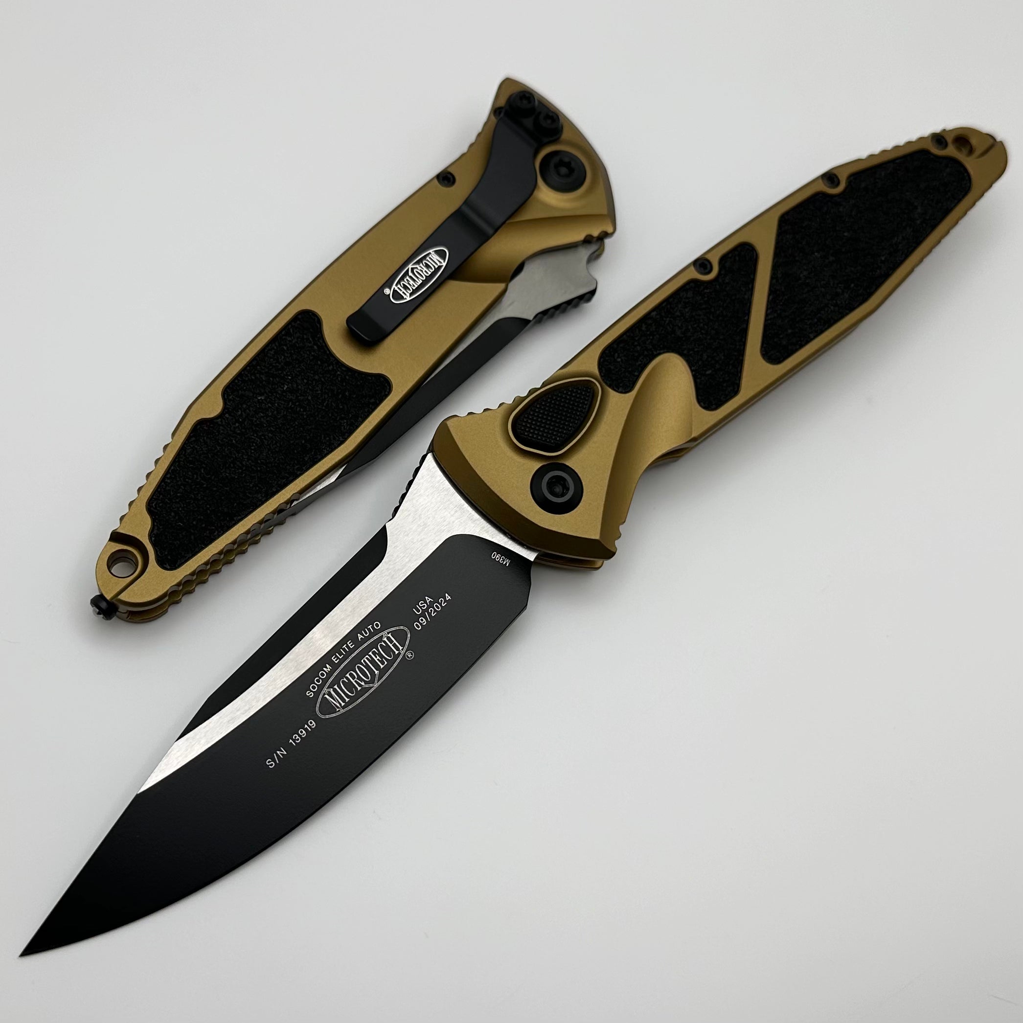 Microtech Socom Elite Auto Tactical Knife - Premium Black & Tan Edition