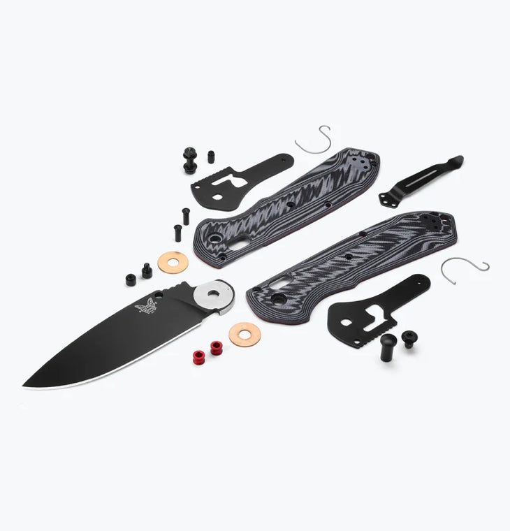 Premium Benchmade Freek Multicolor G-10 & Black CPM-M4 Tactical Knife