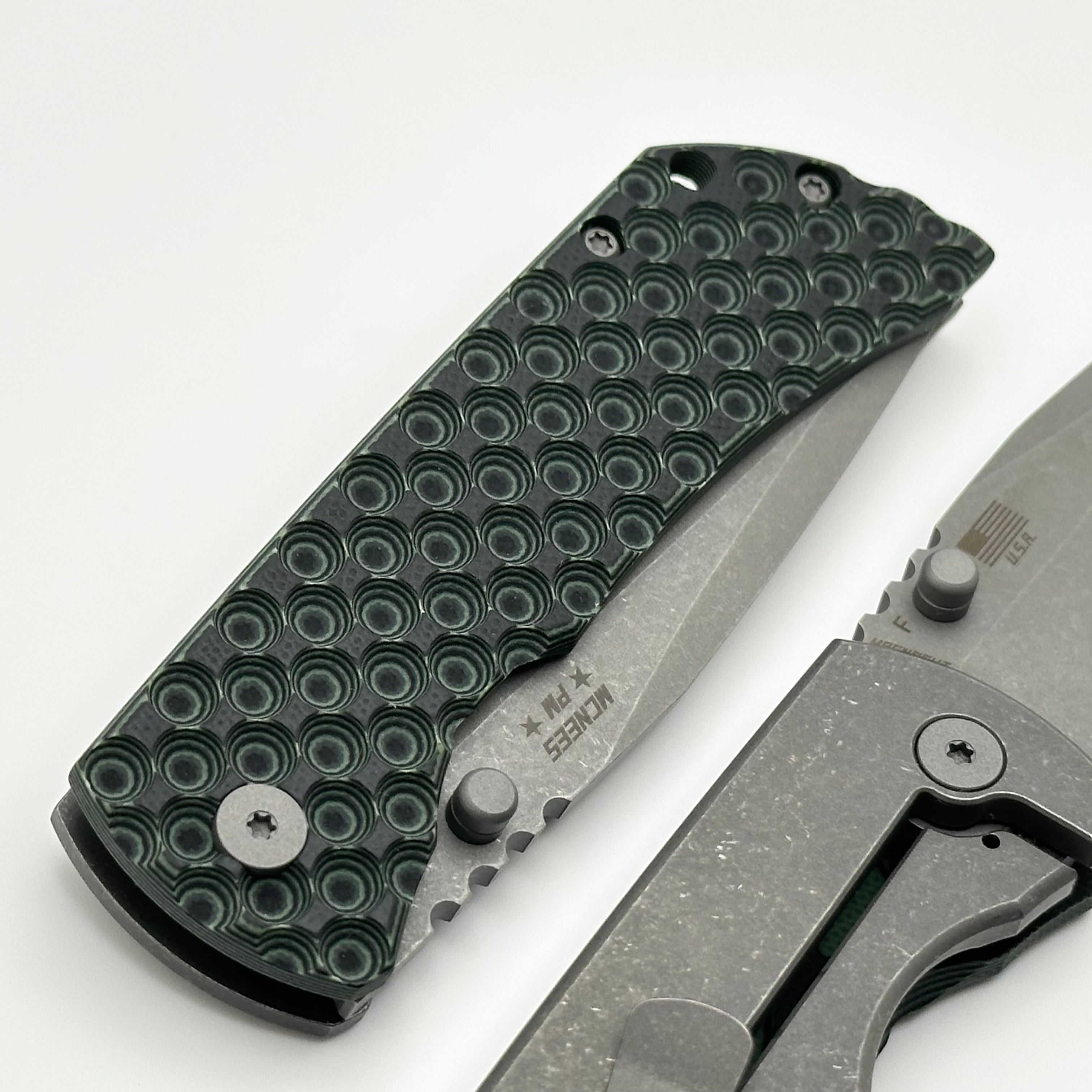 McNees Ultimate Machined Mac 2 3.5 Gen 2 Folding Knife - Atomic Green/Black G-10 & Titanium with MagnaCut Steel