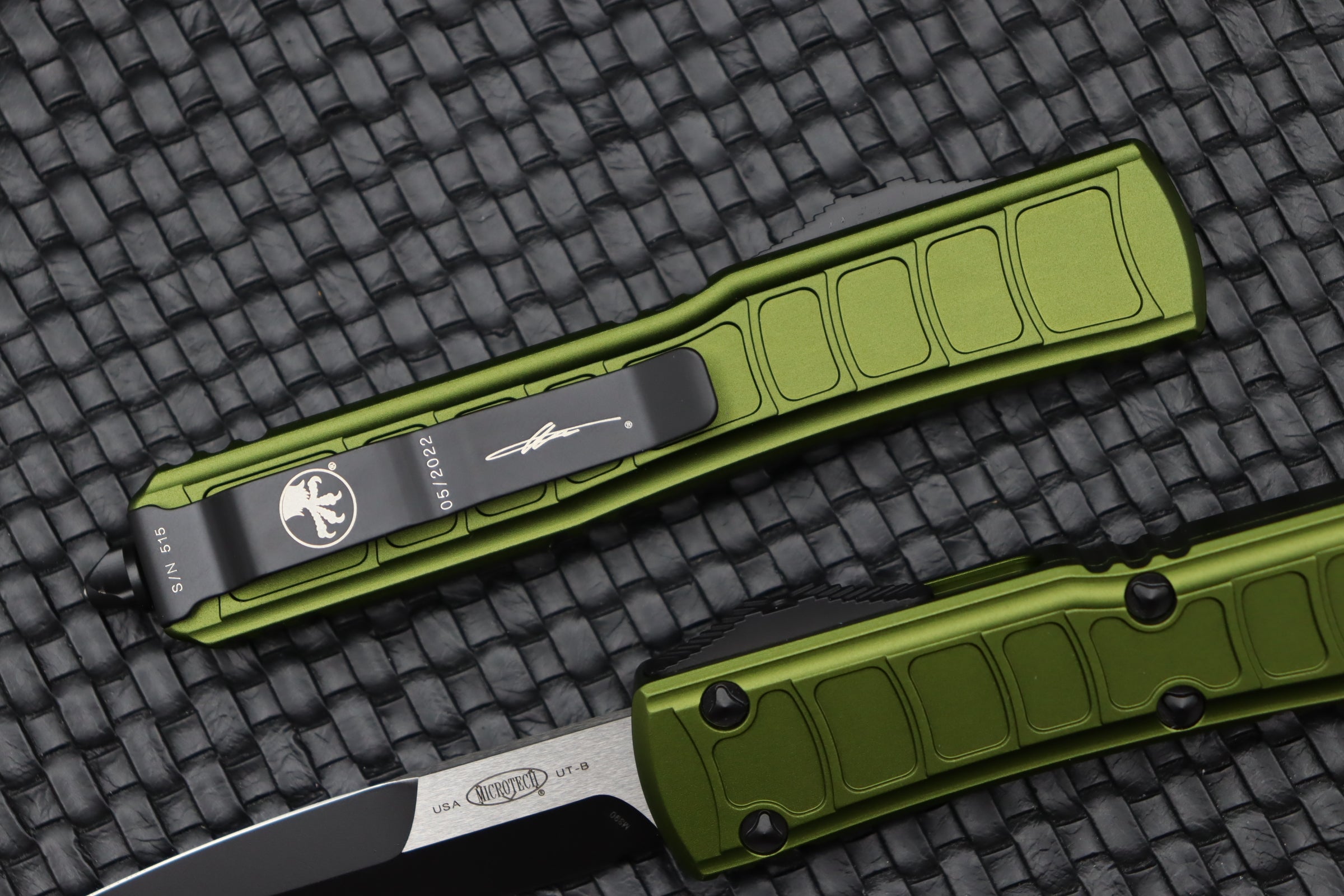 Microtech Ultratech 2 Stepside Bayonet - Premium Black & OD Green Tactical Knife