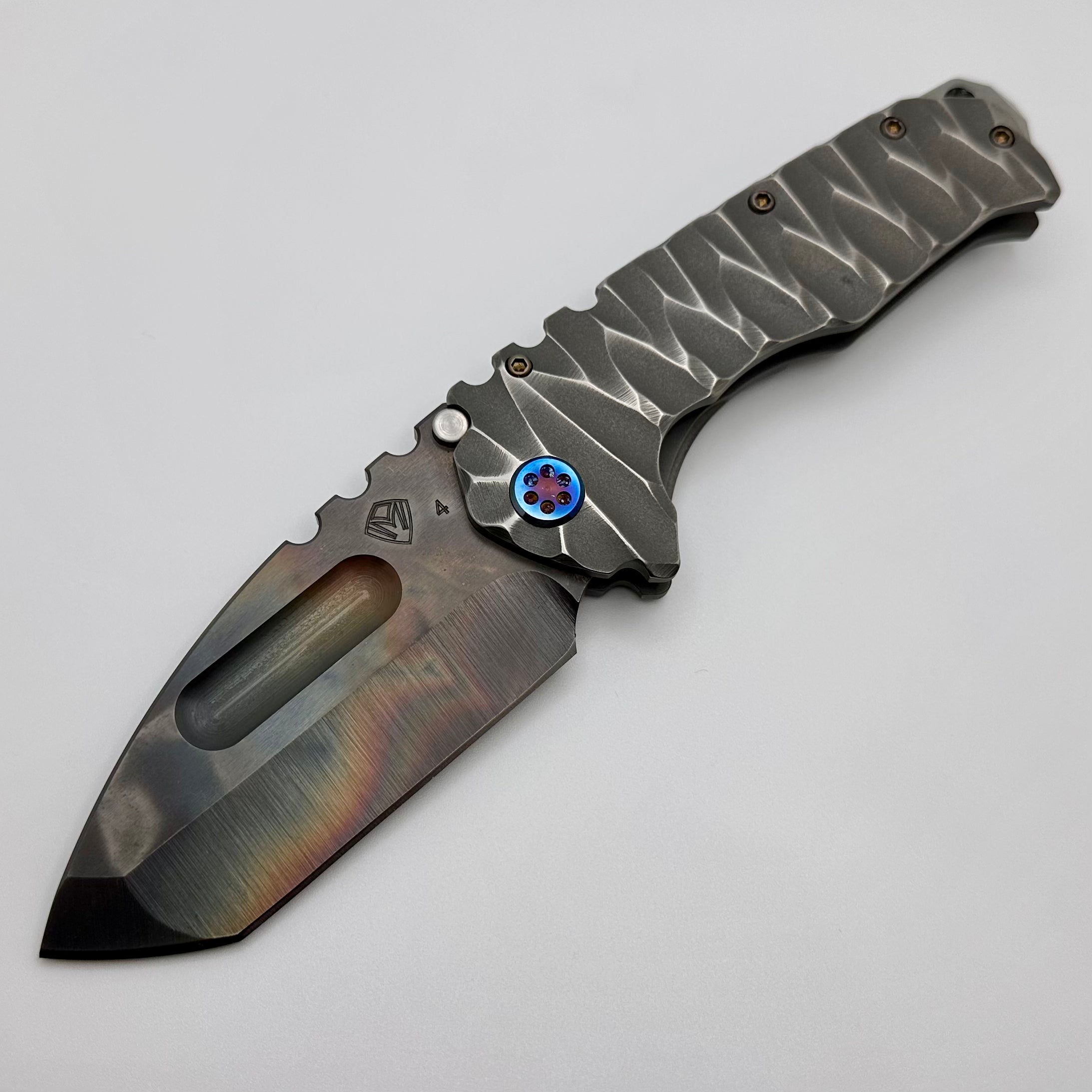 Medford Knife Praetorian TI S45VN - Ultimate Tactical Tanto Blade with Flamed Hardware & Twisted Predator Design
