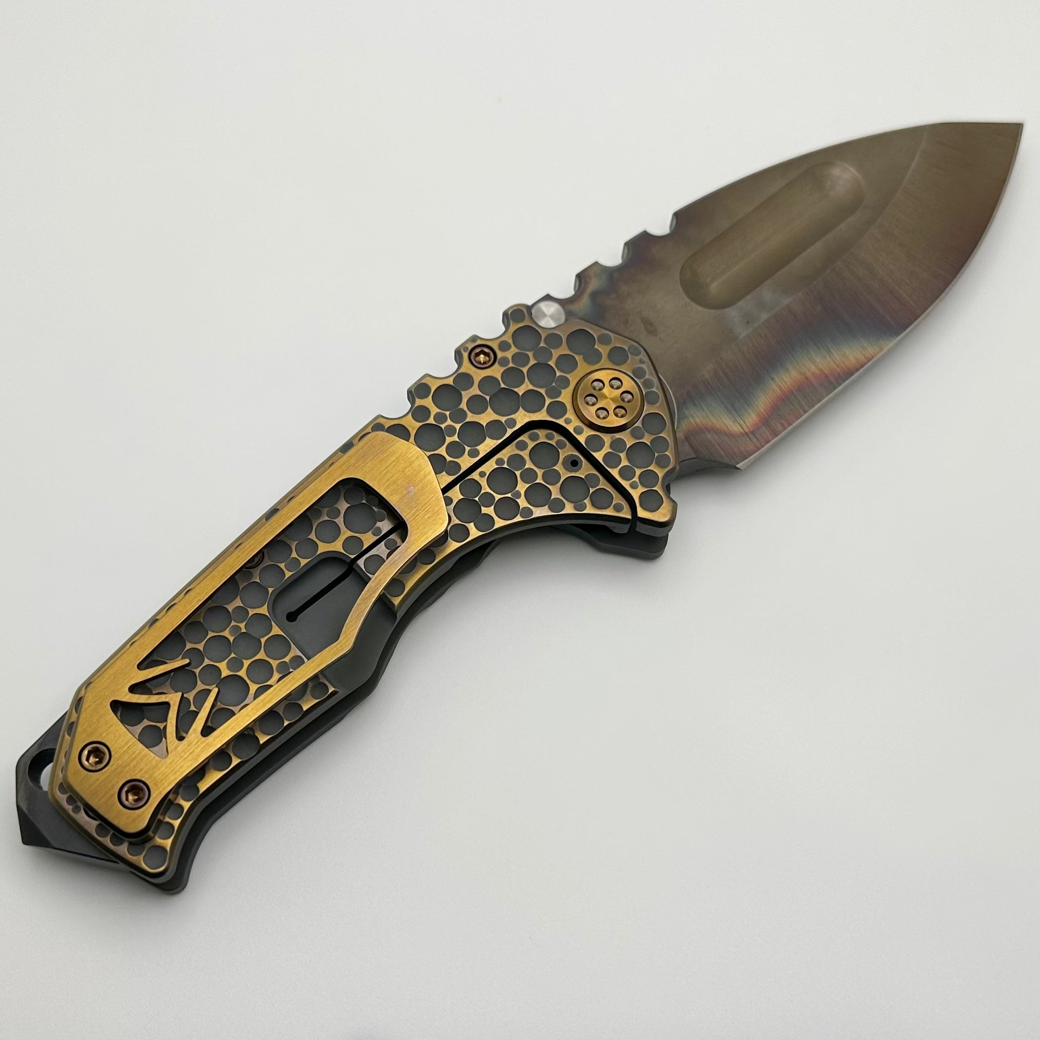 Premium Medford Praetorian TI Knife - Ultimate S35VN Blade with Bronze Hardware