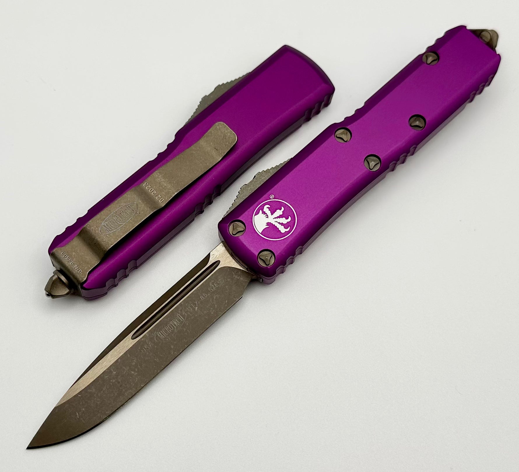 Premium Microtech UTX-85 Apocalyptic Bronze & Violet Tactical Knife