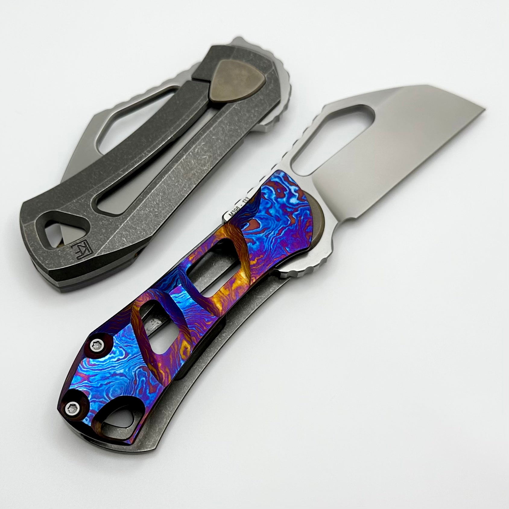 Premium Custom Knife Factory OK Chisel - Ultimate M398 & Titanium/Timascus Folding Knife