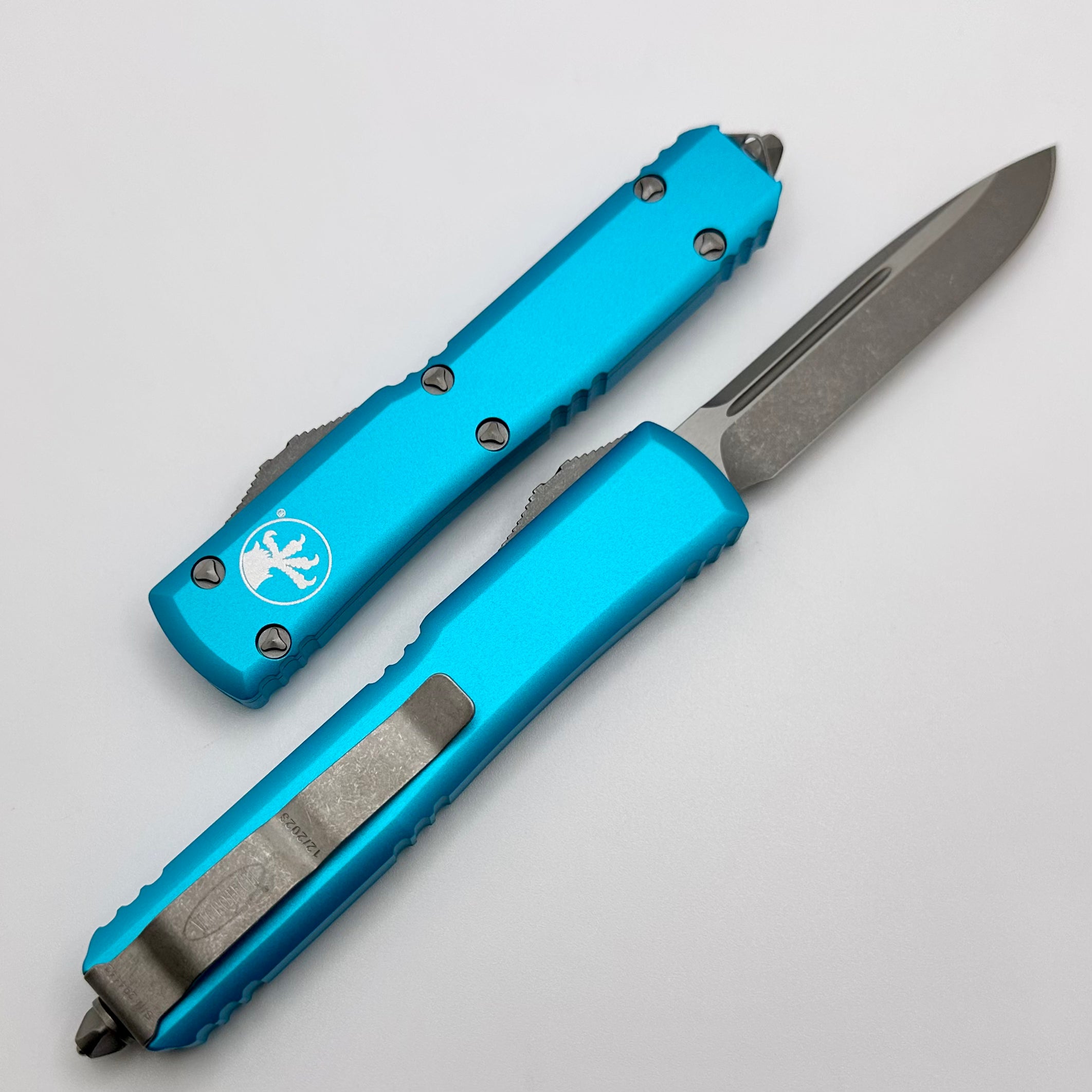 Premium Microtech Ultratech OTF Knife - Apocalyptic & Turquoise Edition