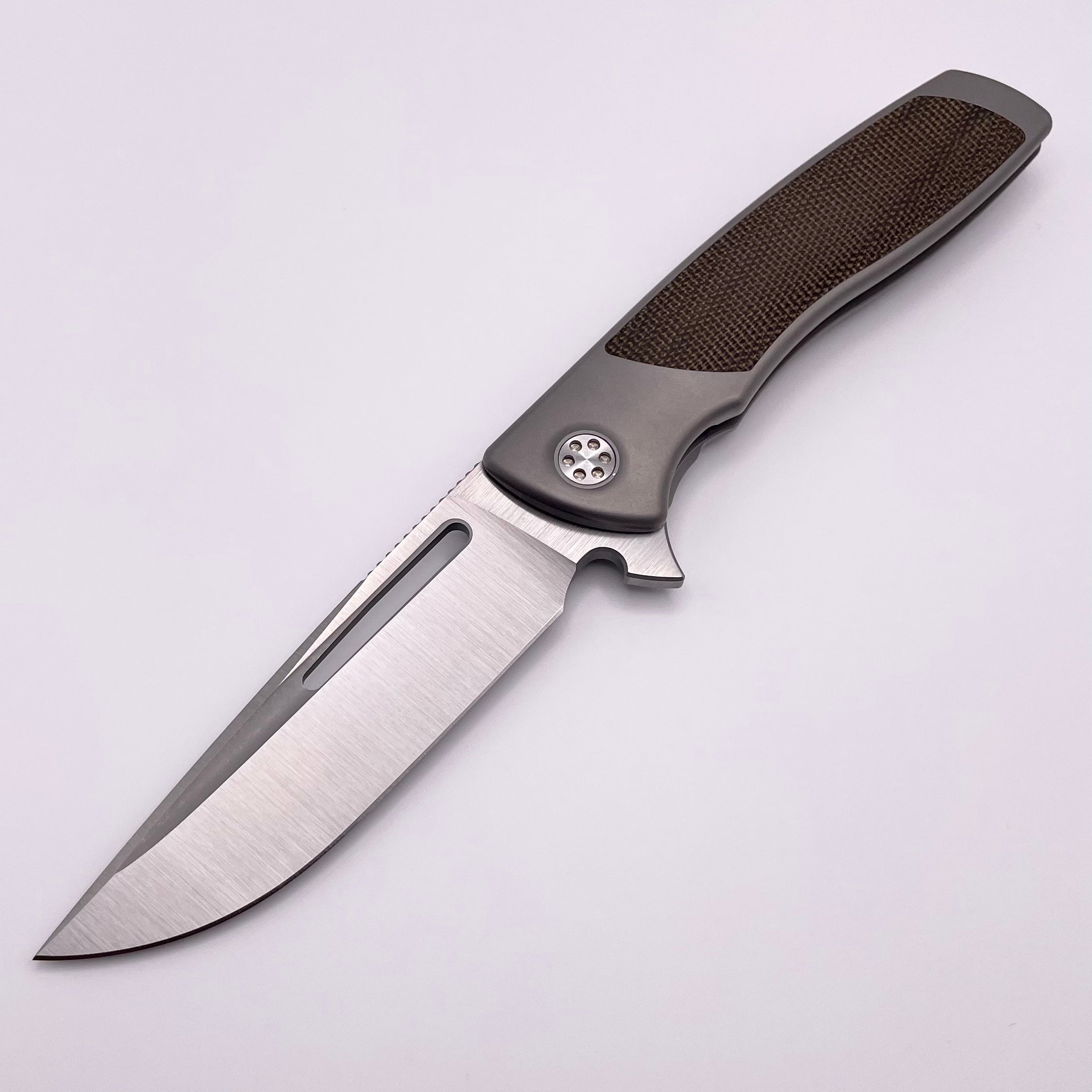 SharpByDesign Mini Evo OD Micarta & Drop Point M390 - Premium Pre-Owned Knife