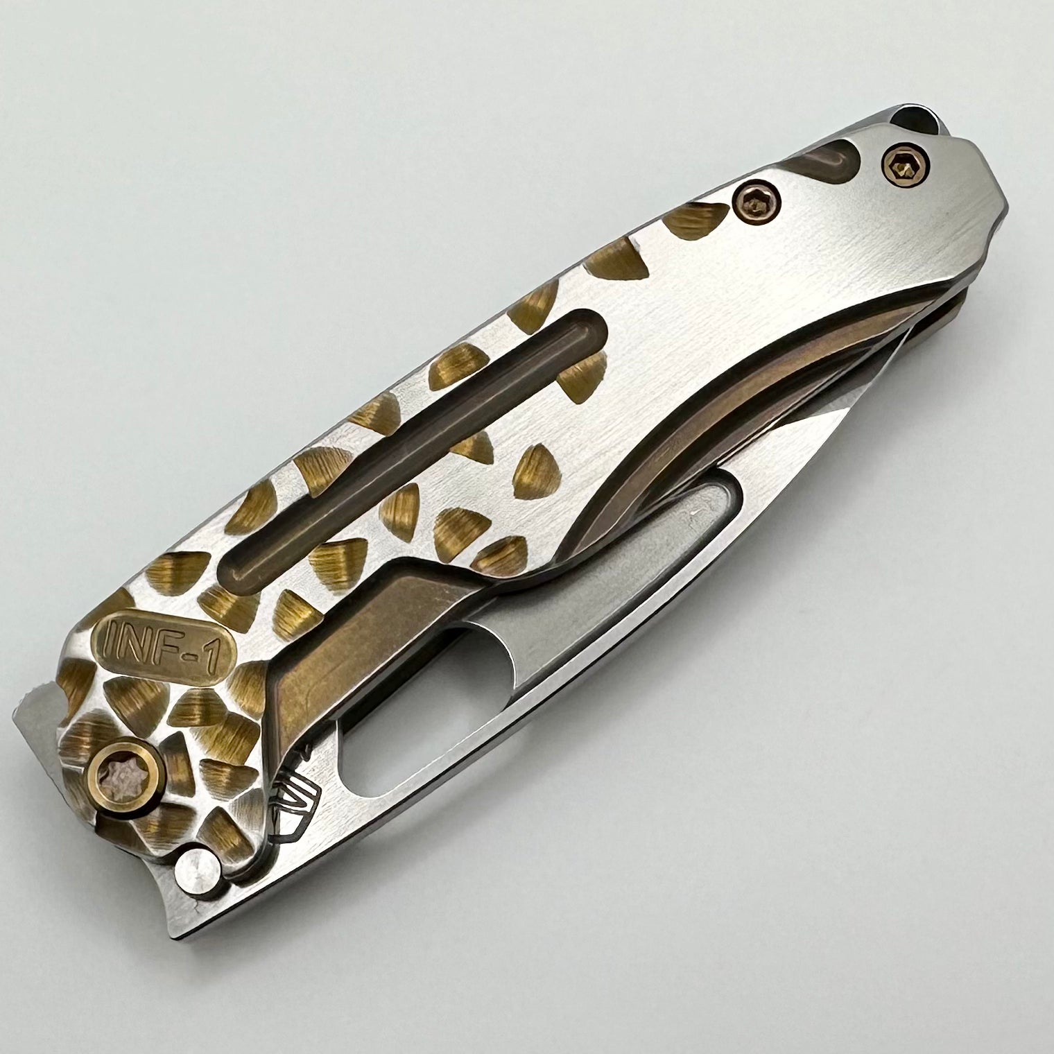 Premium Medford Infraction Knife - Tumbled S45VN Blade & Bronze Falling Leaf Design