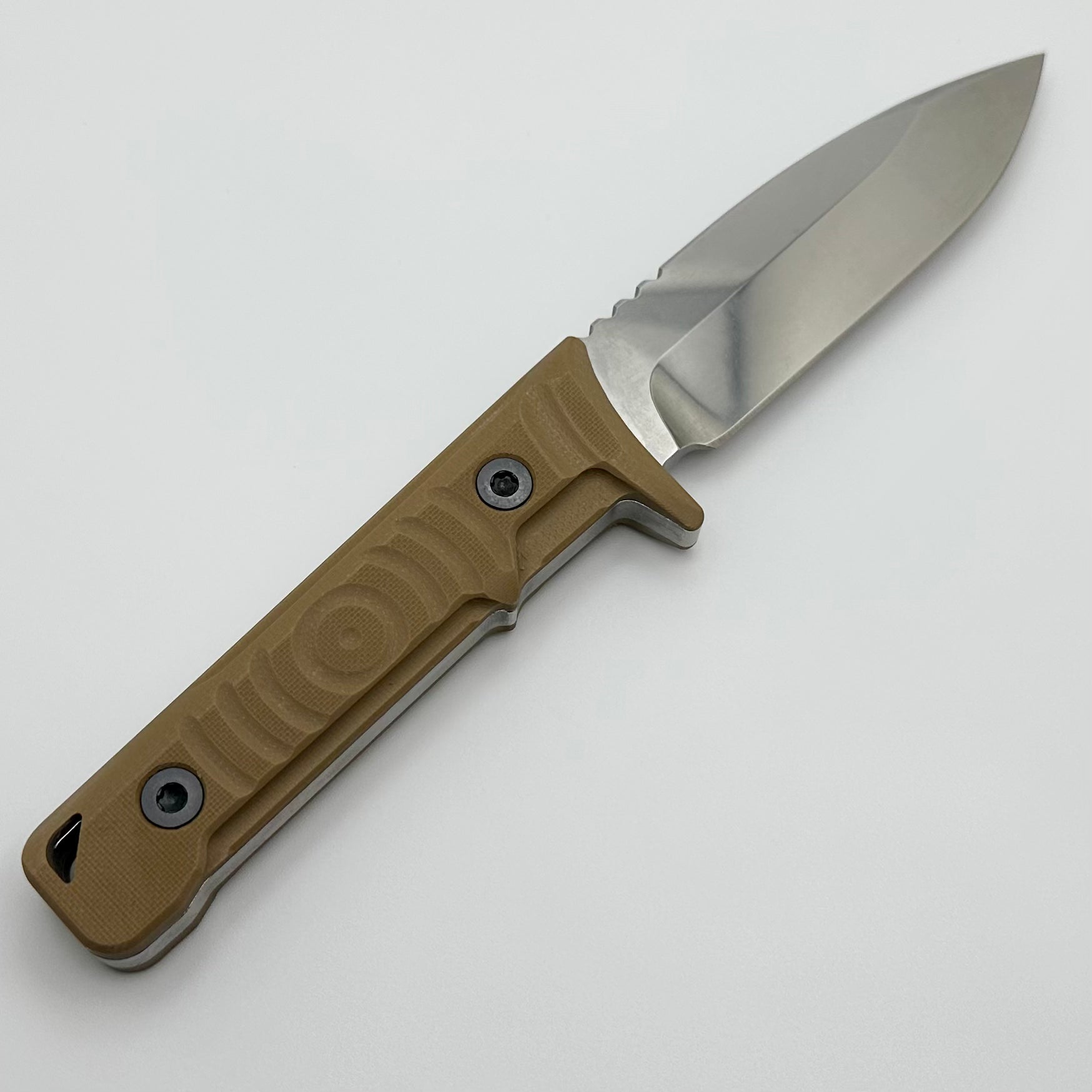 Medford Mizuchi Coyote & Tumbled Polished 20CV Fixed Blade - Premium Tactical Knife