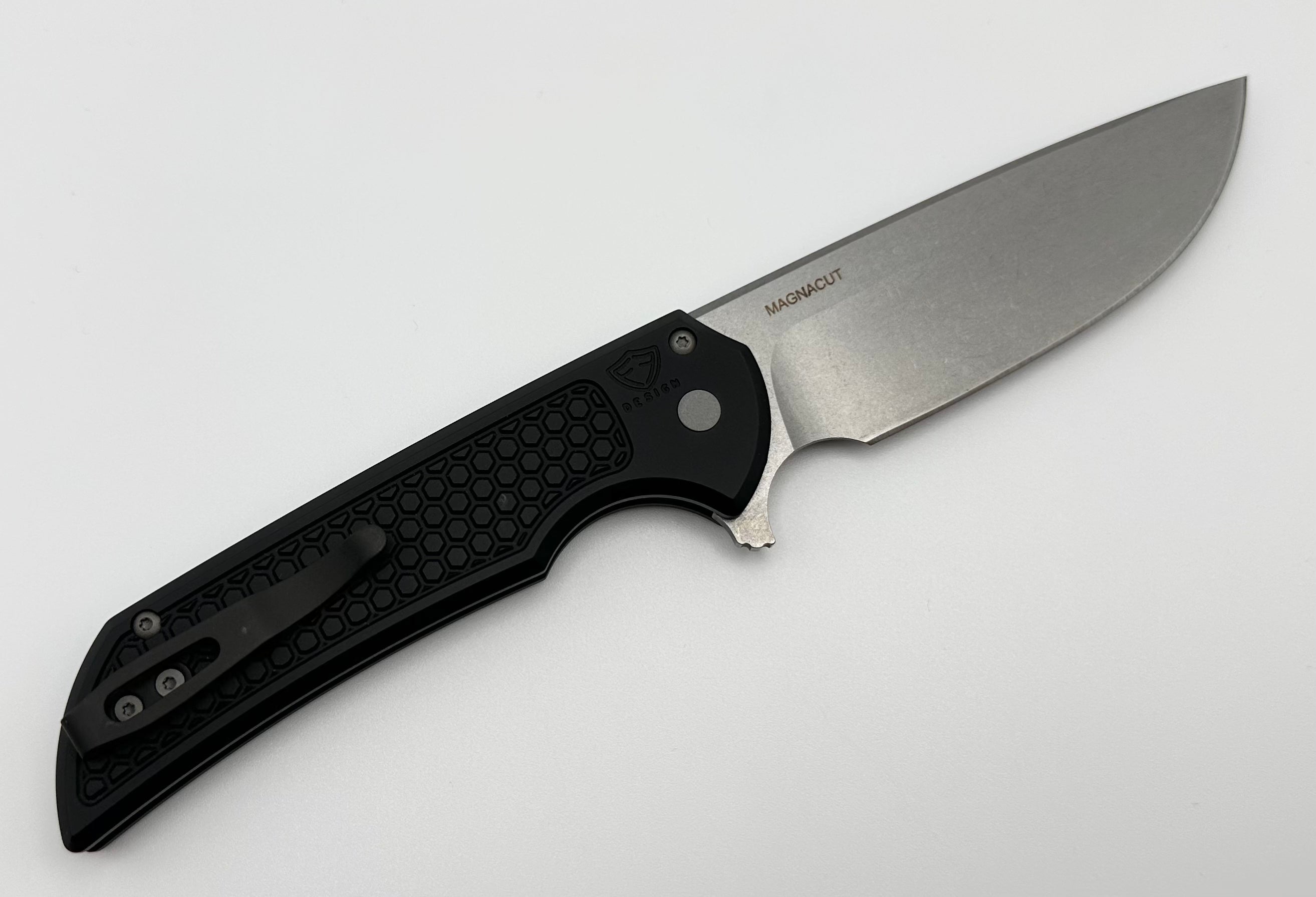 Pro-Tech Mordax Ultimate Tactical Knife - Honeycomb Textured Black & Stonewash MagnaCut MX105