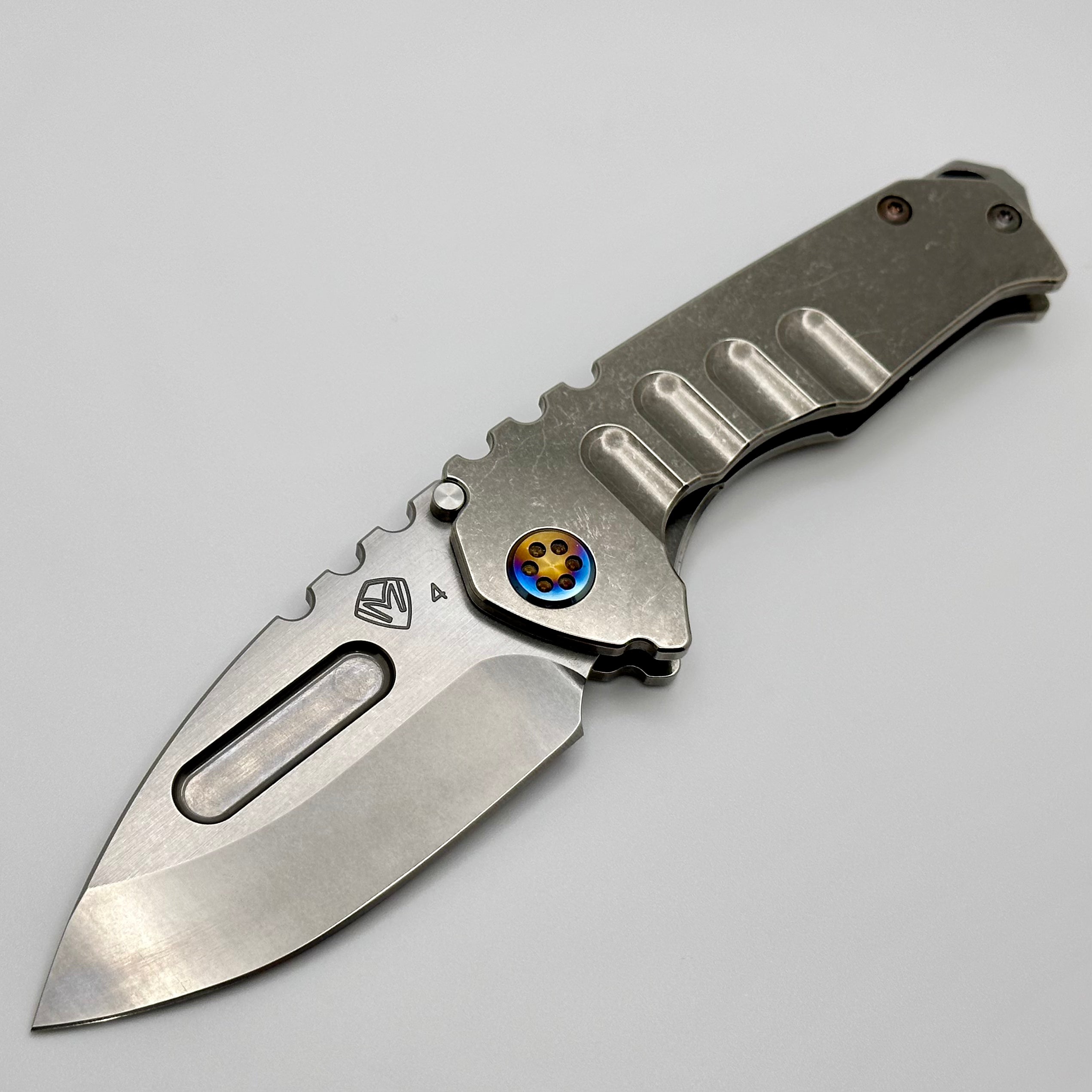 Medford Praetorian Genesis T S45 - Premium Drop Point Knife with Flamed Hardware & Galaxy Clip