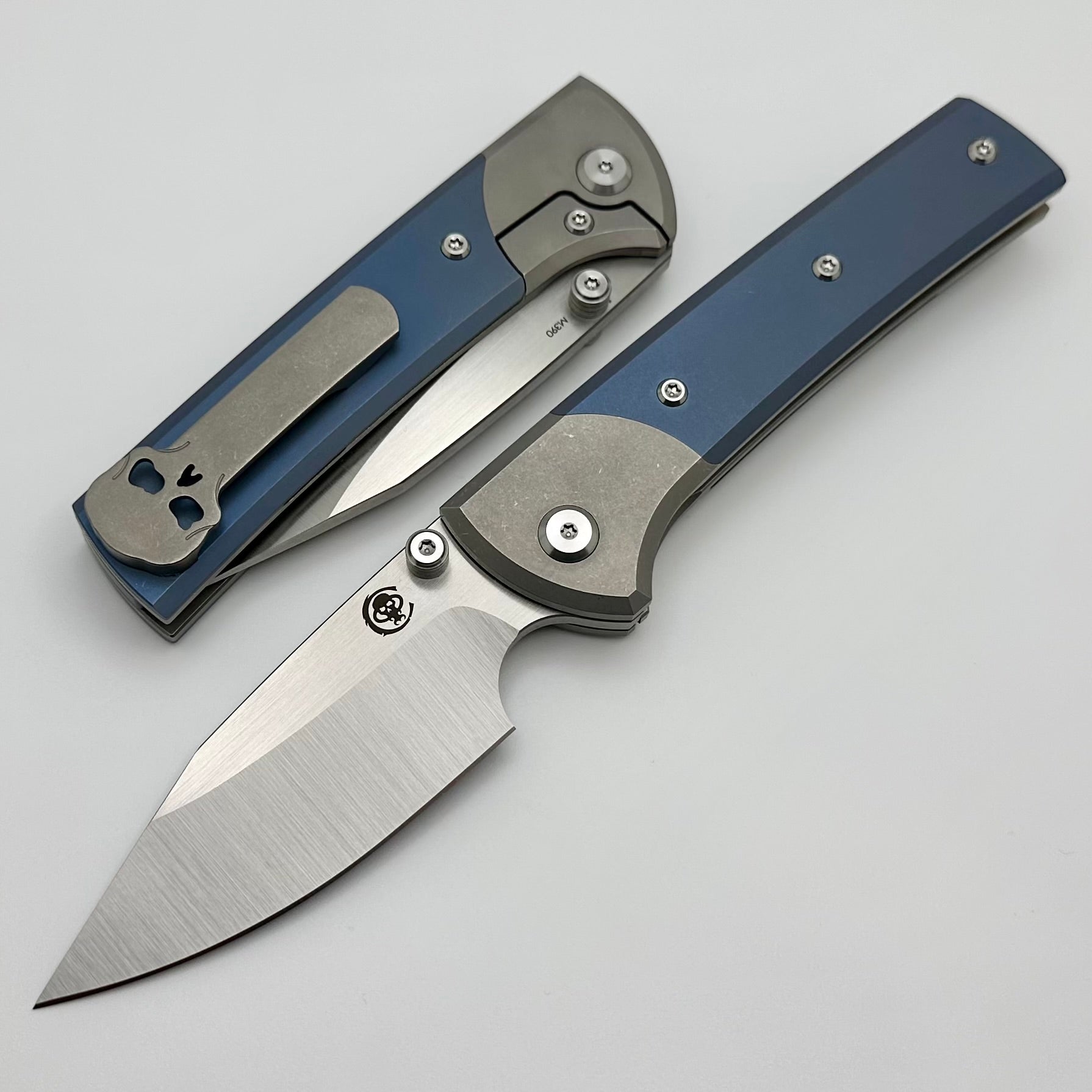 Chaves Scapegoat Ultimate EDC Knife - Blue Titanium Inlay & M390 Blade