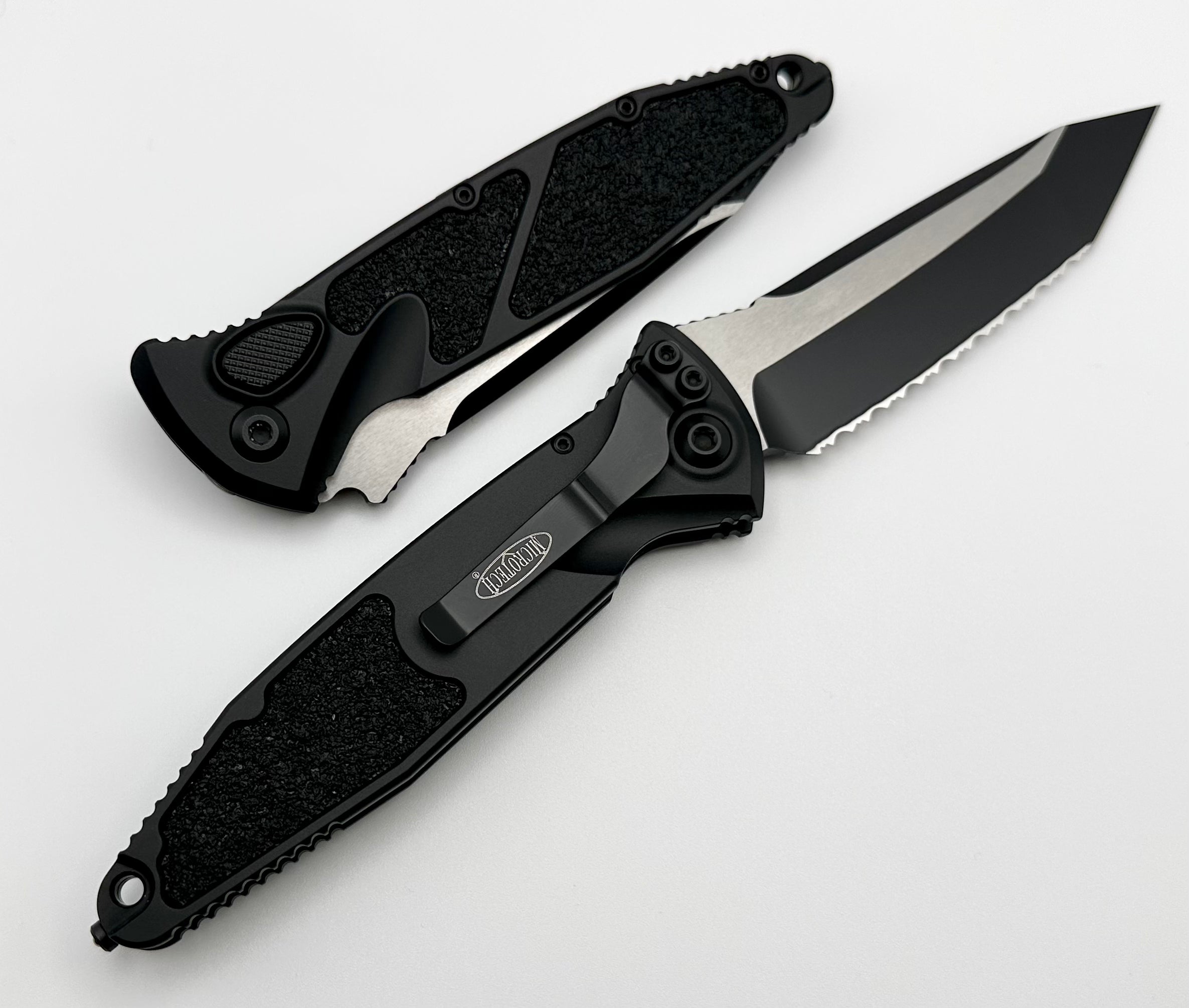 Microtech Socom Elite S/E Full Serrated Auto Black Tactical Knife - Ultimate Precision Tool