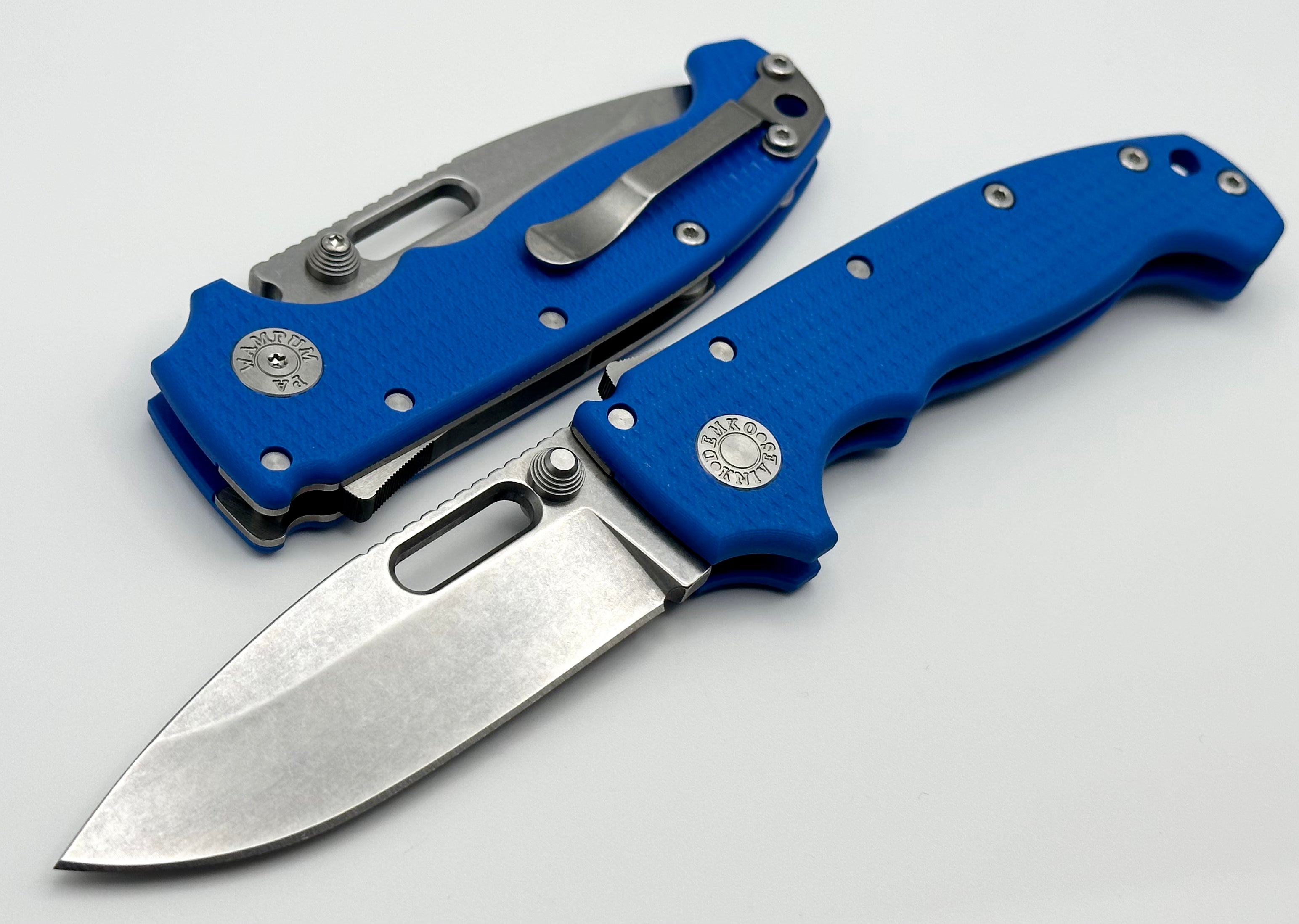 Premium Demko MG AD20 Drop Point Knife - 3V Steel & Blue G-10 (Limited Edition)