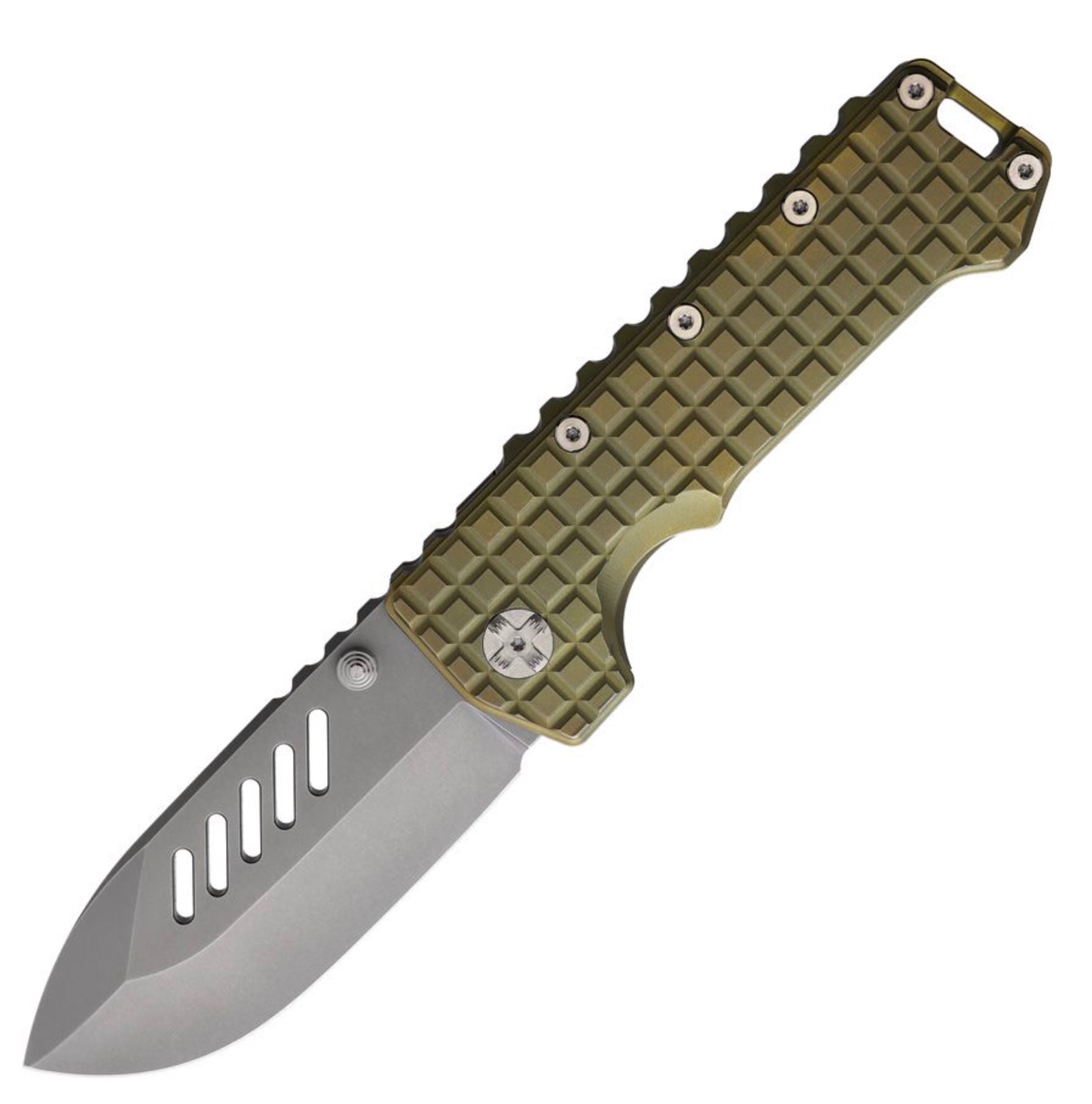 PMP Knives Kodiak Frame Lock: Premium Milled Bronze Titanium & M390 Steel