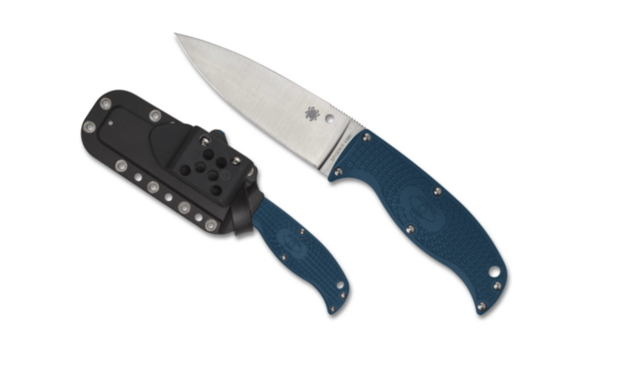 Spyderco Enuff 2 Premium Fixed-Blade Knife - K390 Steel & Blue FRN Handle