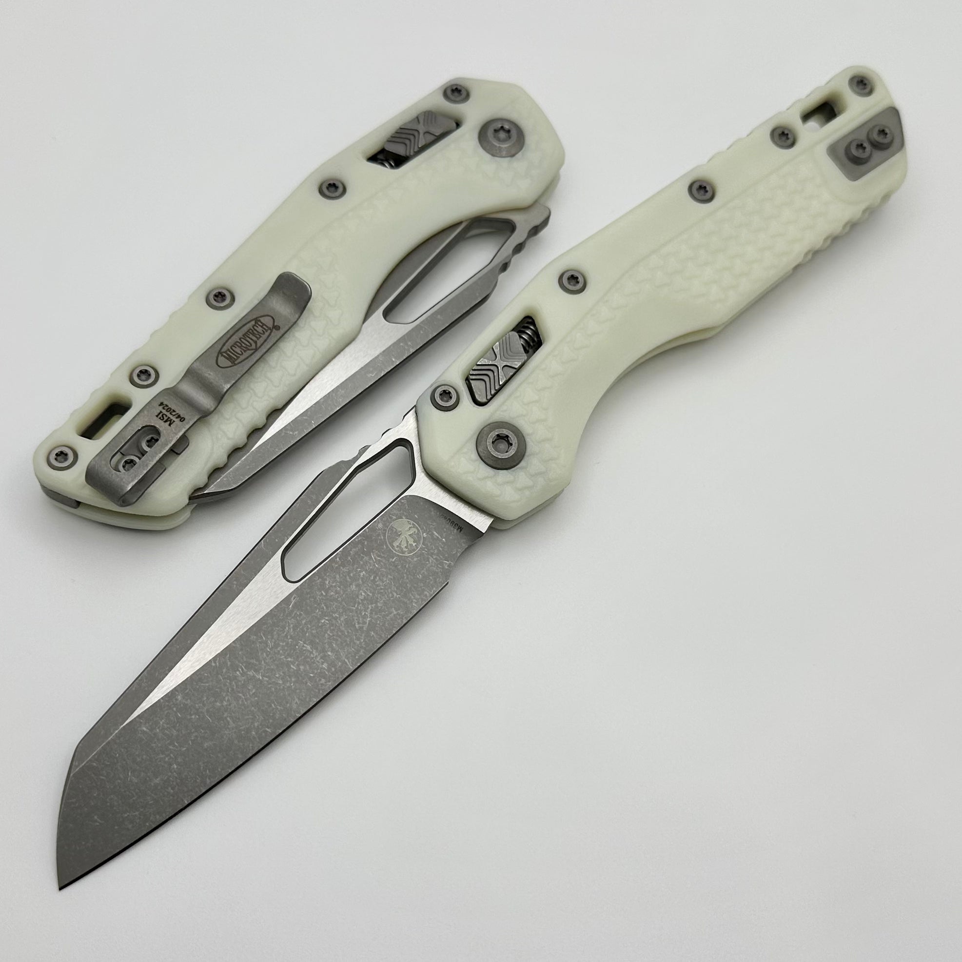 Microtech MSI RAM LOK Ultimate Folding Knife - White Polymer & M390MK Apocalyptic Blade
