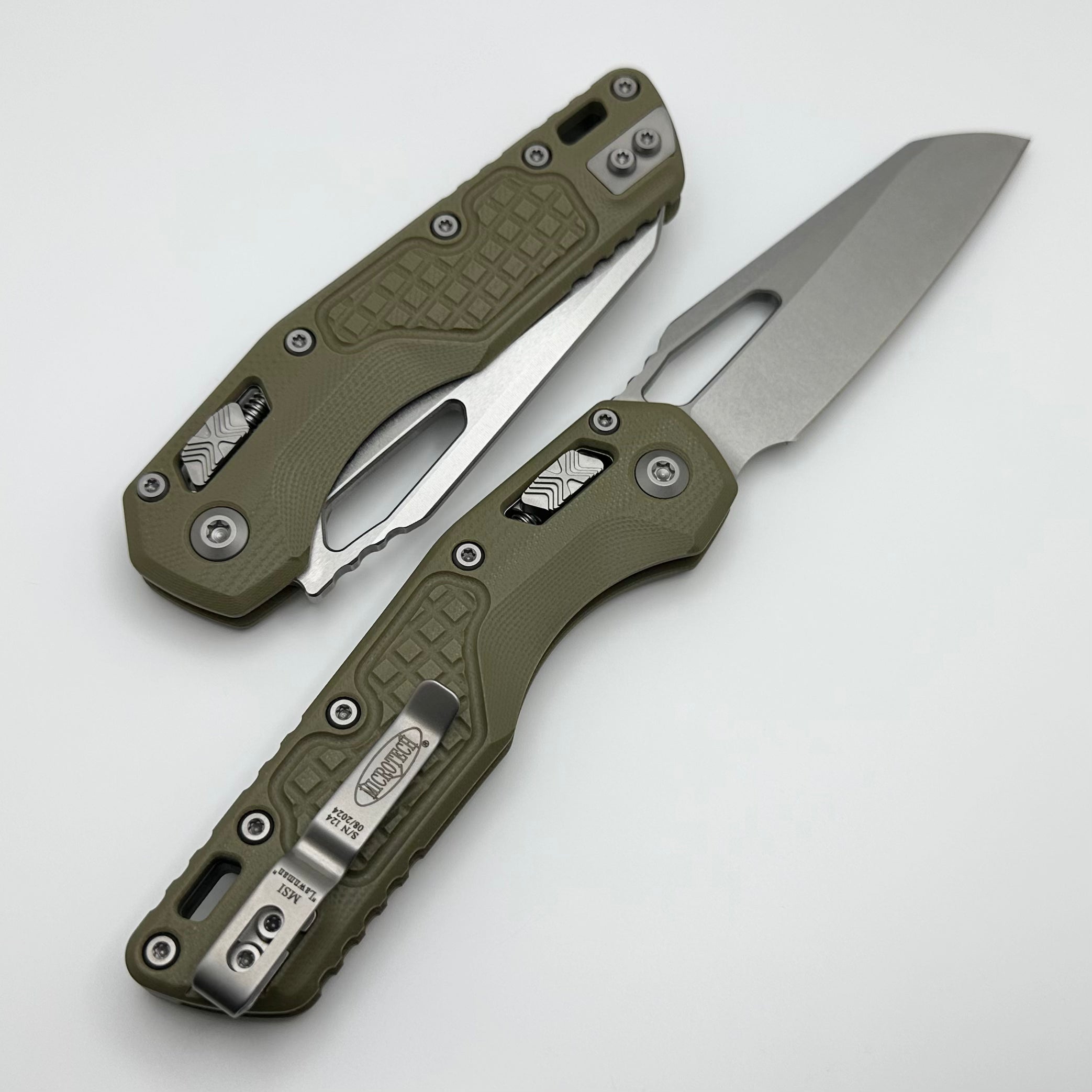 Microtech MSI Lawnman Premium Tactical Knife - OD Green G-10 & M390MK Blade