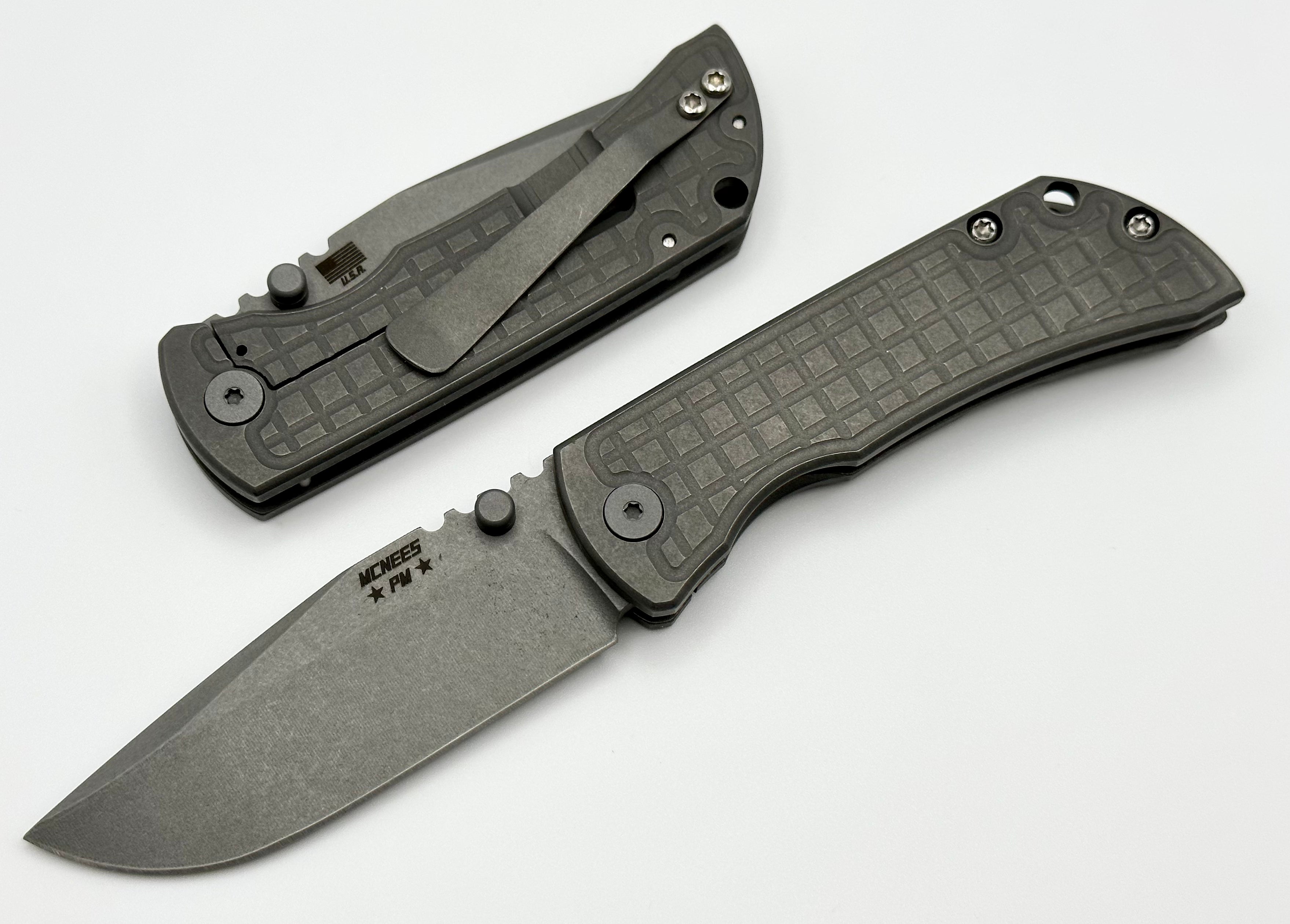 McNees Premium Machined MAC 2 3 Knife - Matte Stonewash Finish