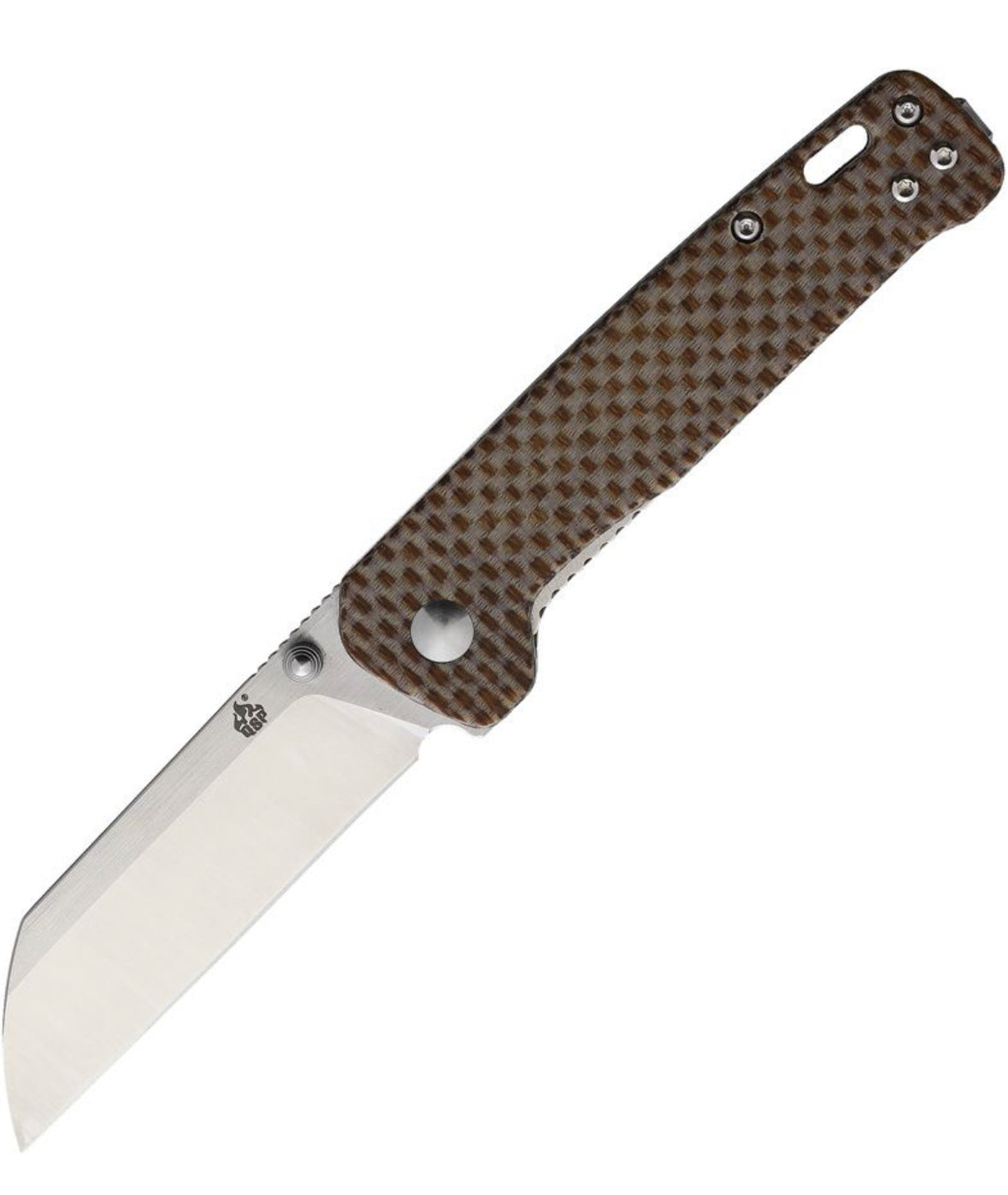 QSP Penguin Premium Folding Knife - Brown Micarta Handle & D2 Blade