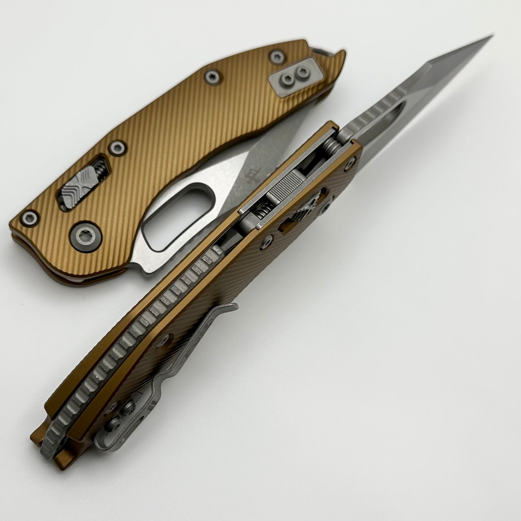 Microtech Stitch RAM LOK Tactical Folding Knife - Premium M390MK Blade & Apocalyptic Finish