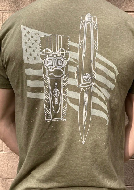 Premium Microtech x Surefire OD Green Performance T-Shirt