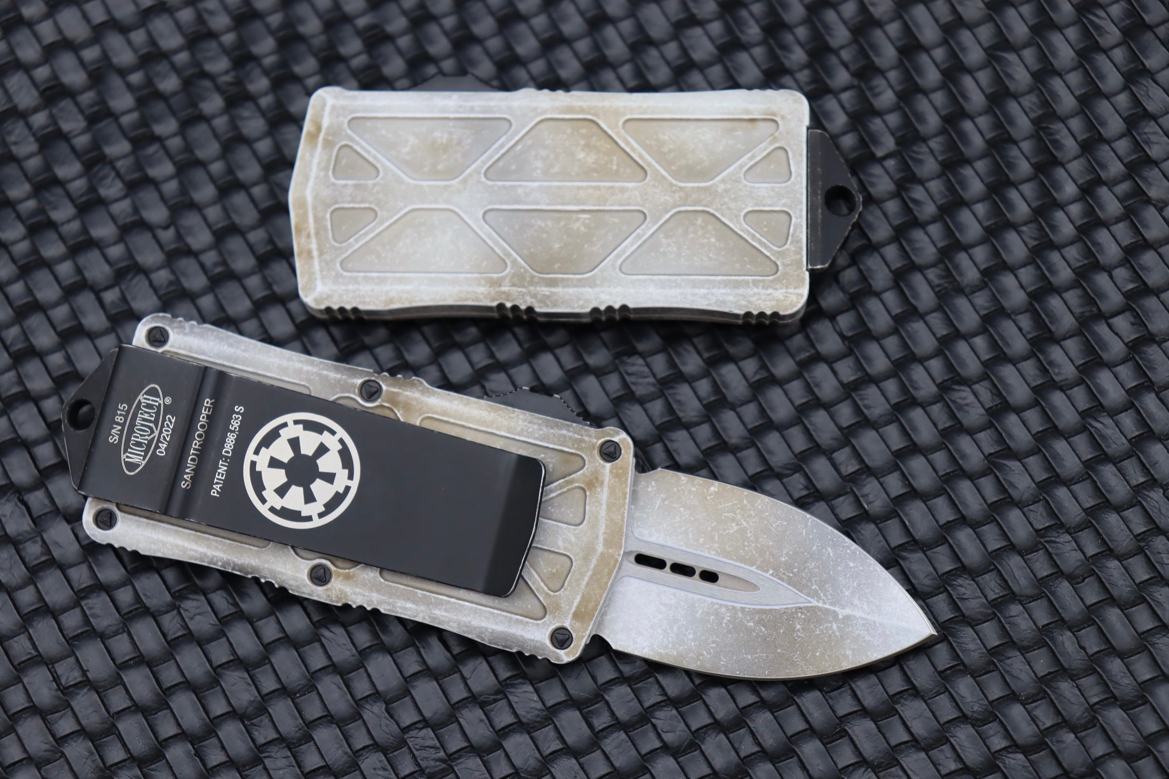 Microtech Exocet Sand Trooper Double Edge Signature Series 157-1SA - Ultimate EDC Knife