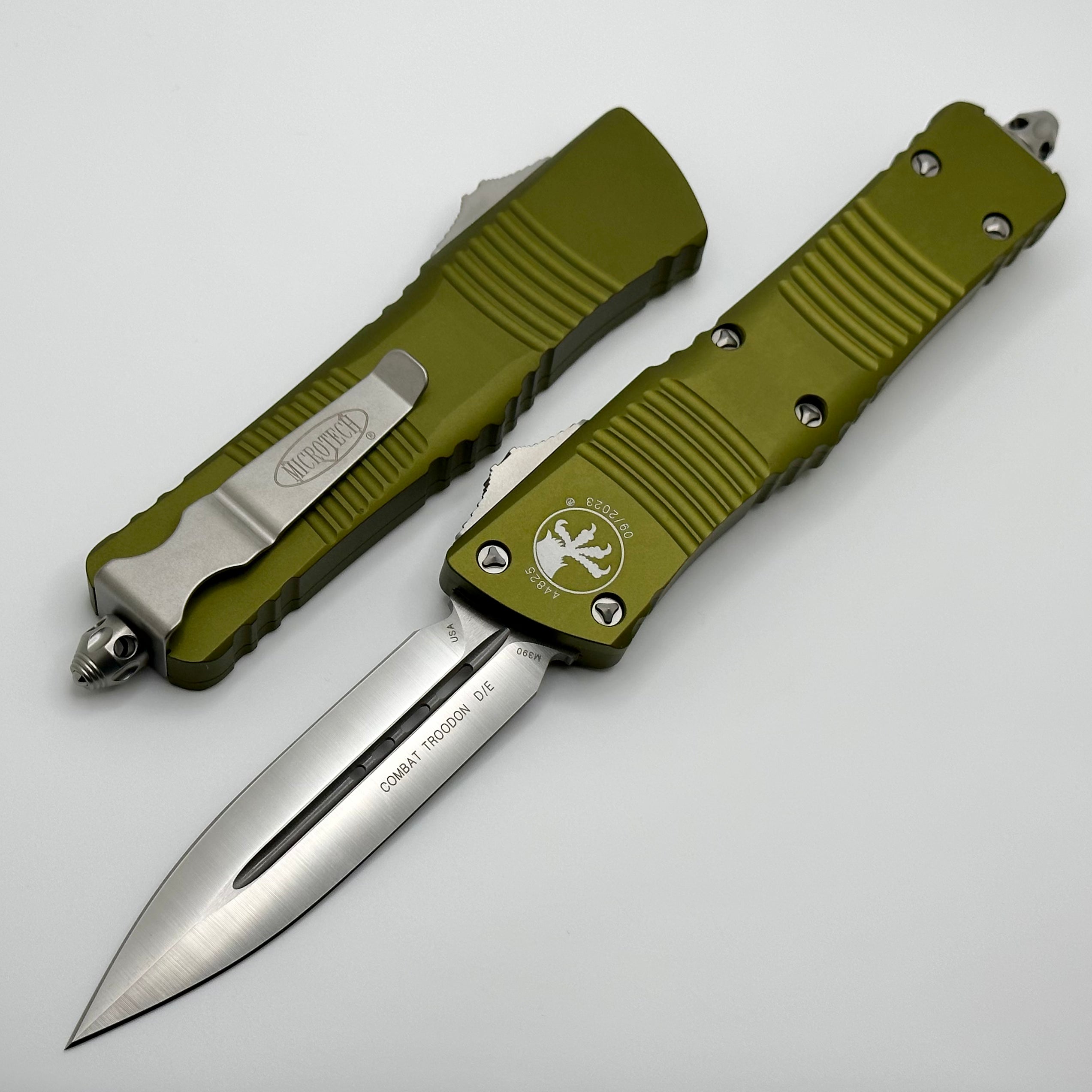 Ultimate Microtech Combat Troodon OTF Knife - Satin & OD Green