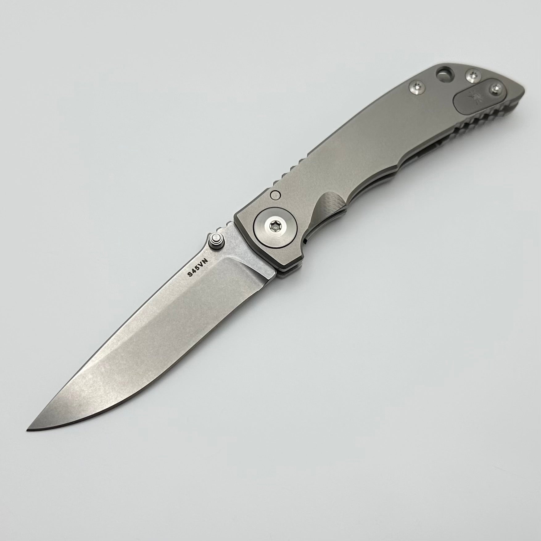 Premium Spartan Blades Harsey Folder 3.25 - Stonewashed Titanium EDC Knife