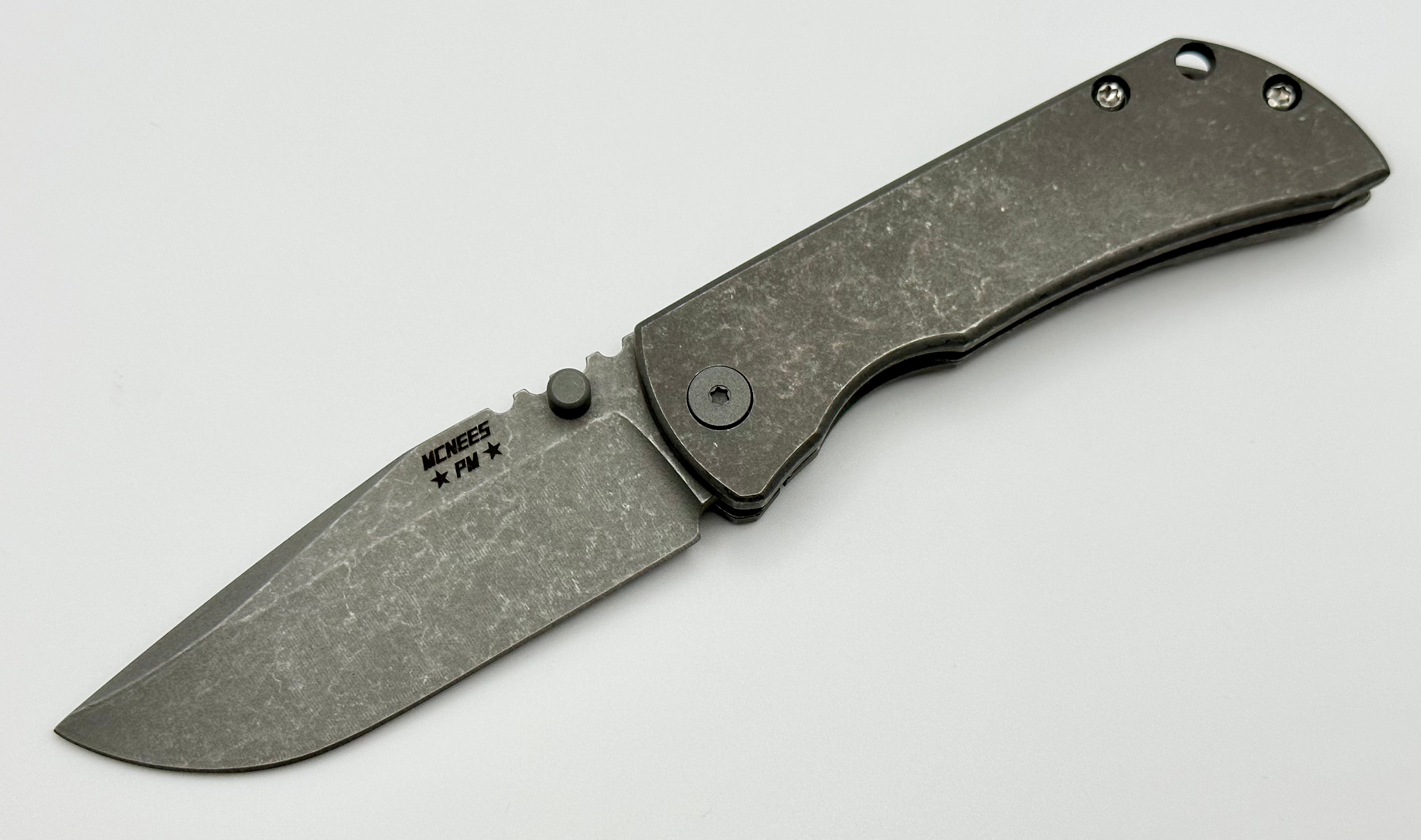 McNees Premium Machined Mac 2 3 Knife - Matte Stonewash Atomic