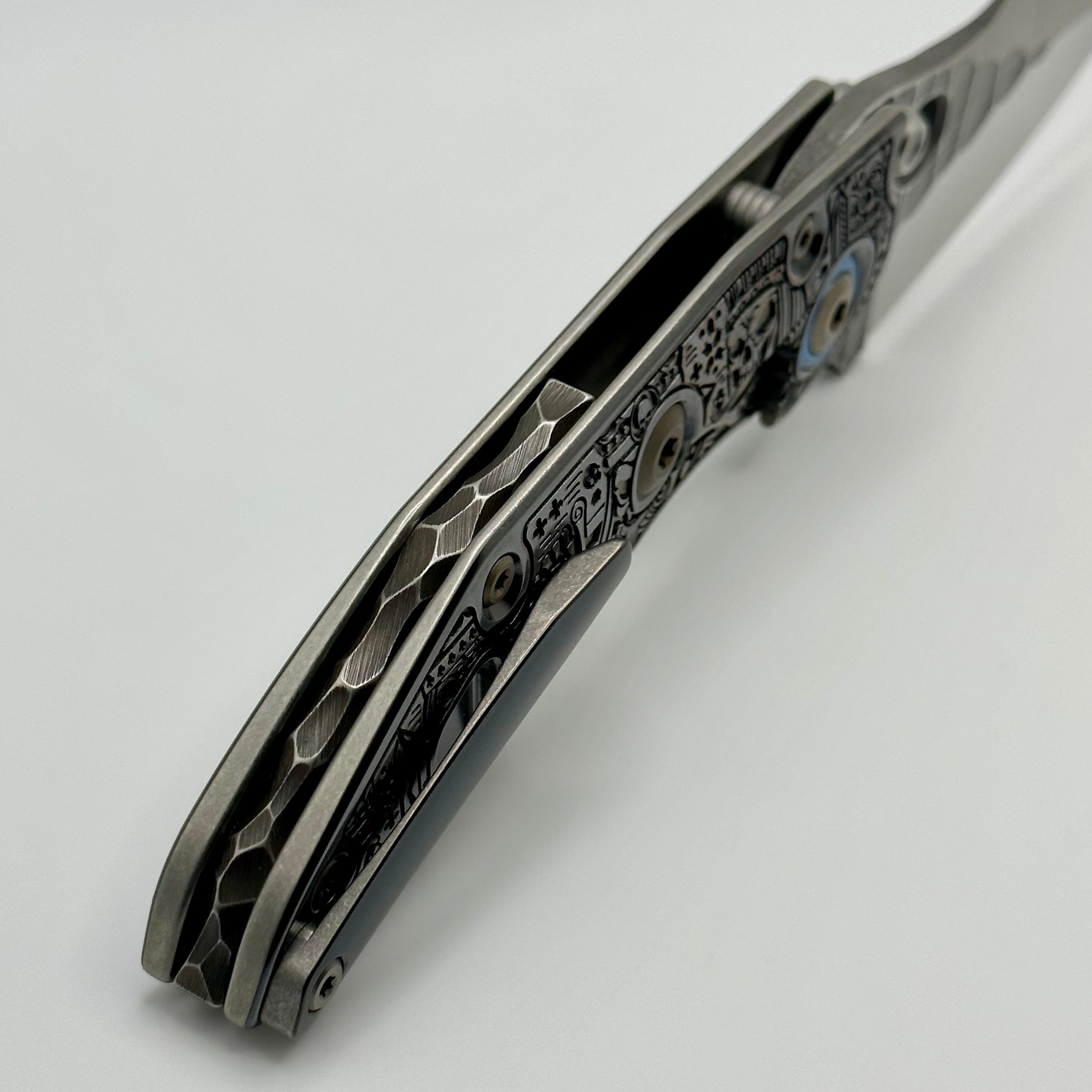 Borka Blades Ultimate Custom Kingsman Stitch Knife - Premium Black Hula Rootbeer Finish