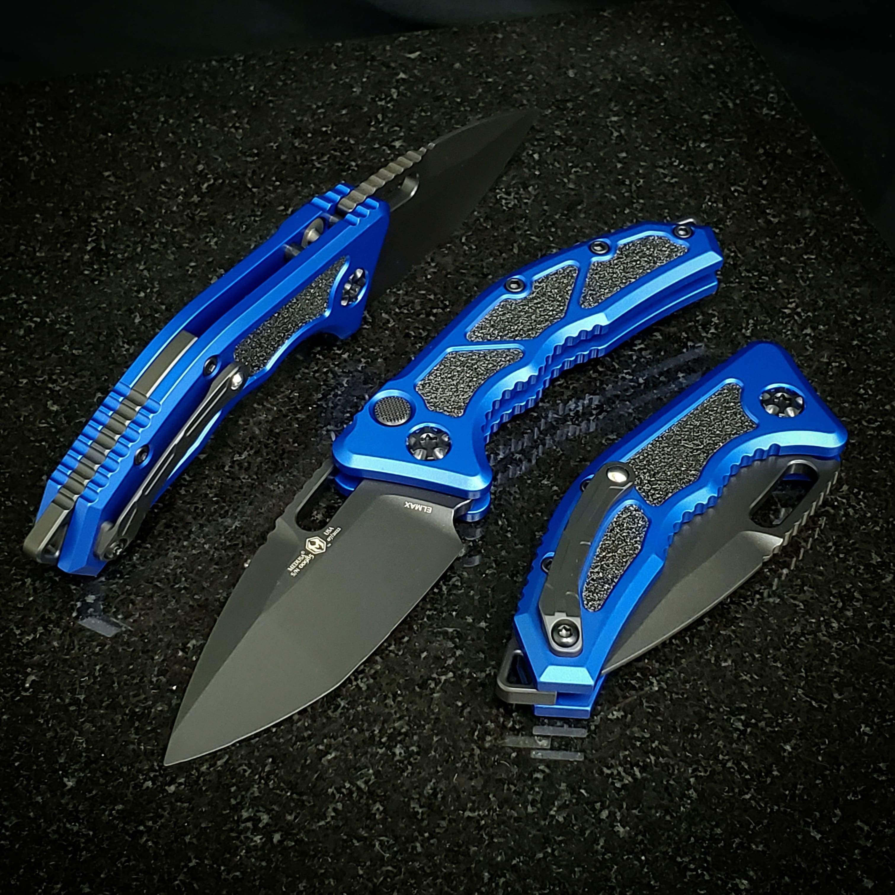 Premium Heretic Knives Medusa Tanto: Black Blade & Blue Handle - Ultimate EDC Upgrade