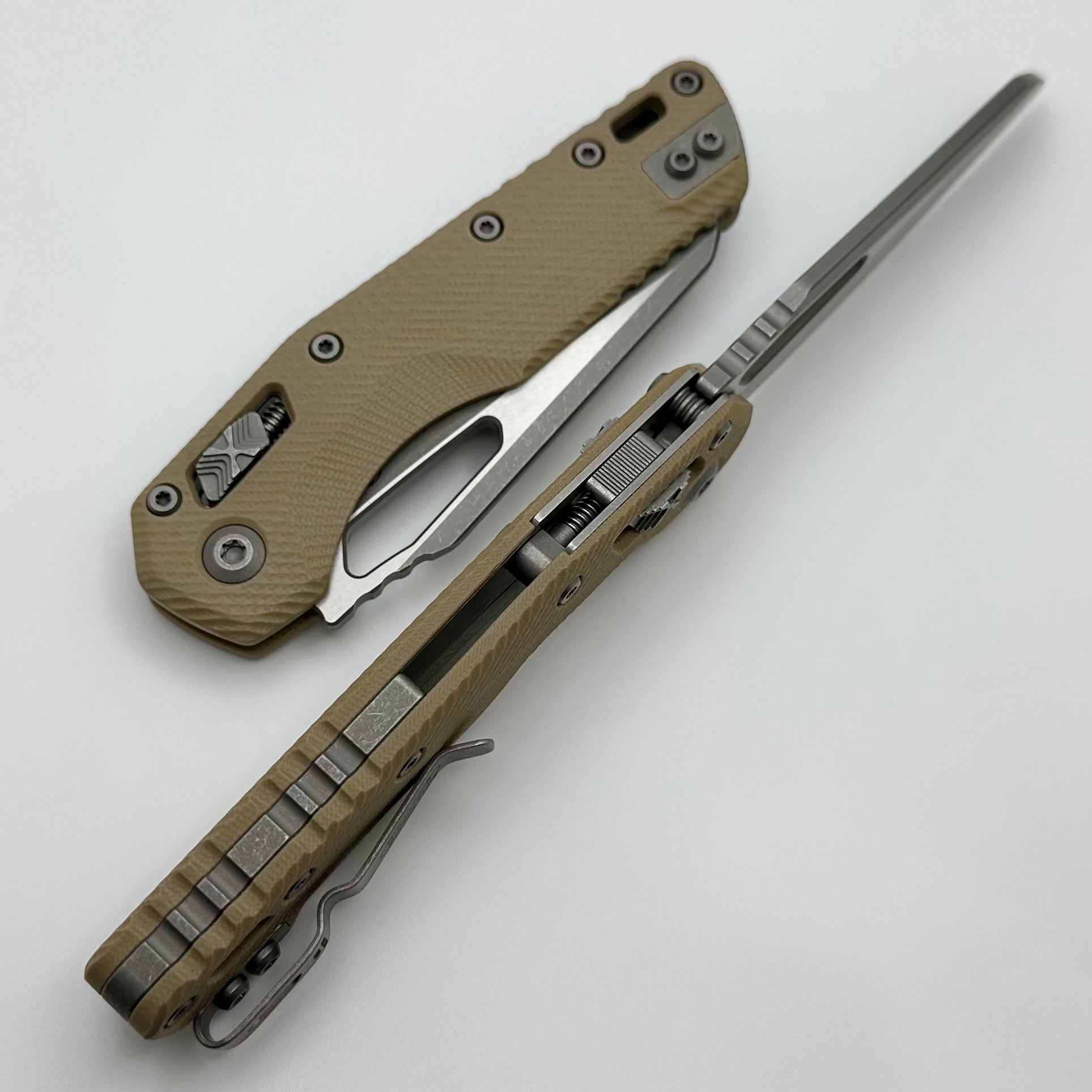 Microtech MSI RAM-LOK Premium Tactical Knife - Apocalyptic M390MK Blade & Fluted G-10 Handle