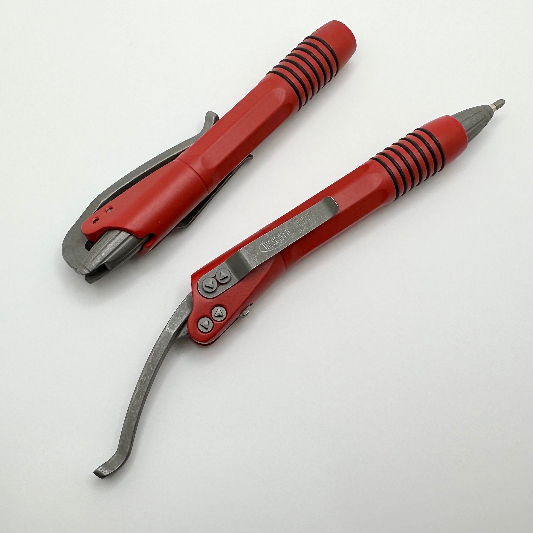 Premium Microtech Siphon Pen II Red Stainless Steel - Ultimate EDC Upgrade