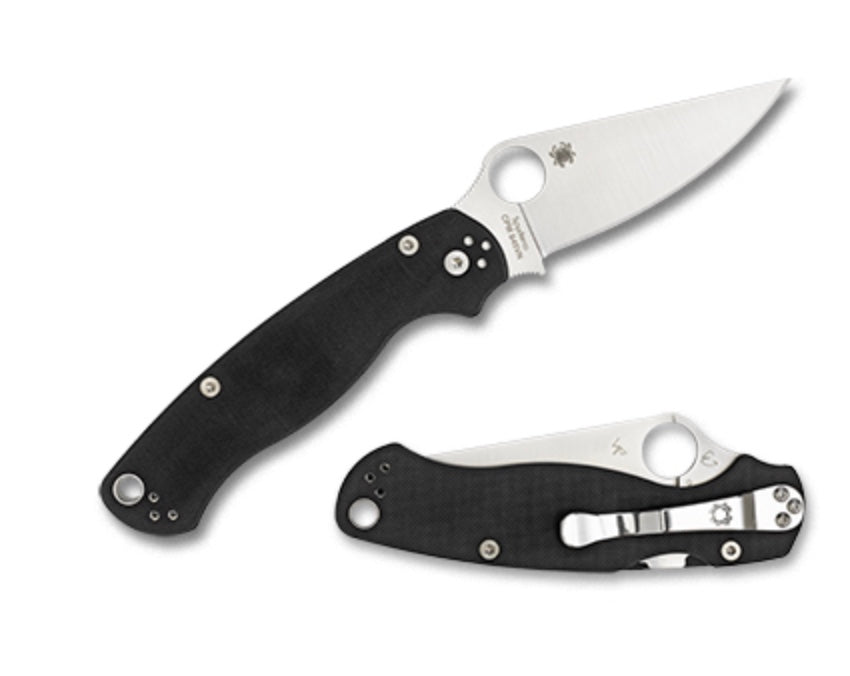 Spyderco Para-Military 2 PM2 Left-Handed Ultimate EDC Knife - Black G-10 & S45VN