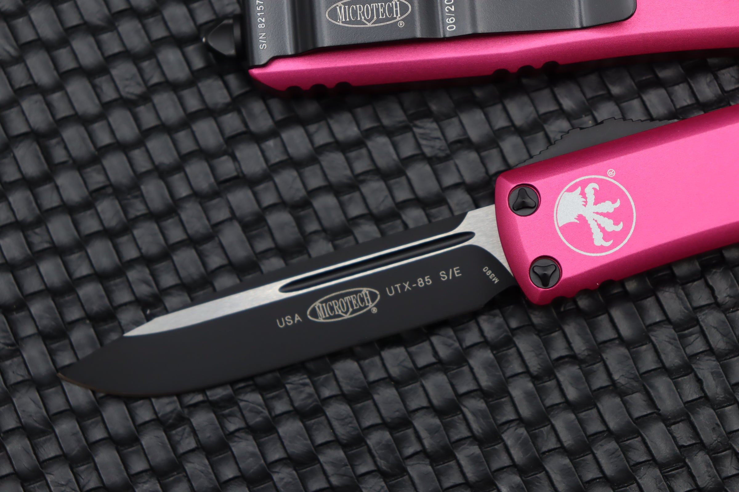 Microtech UTX-85 Premium EDC Knife - Black & Pink Edition