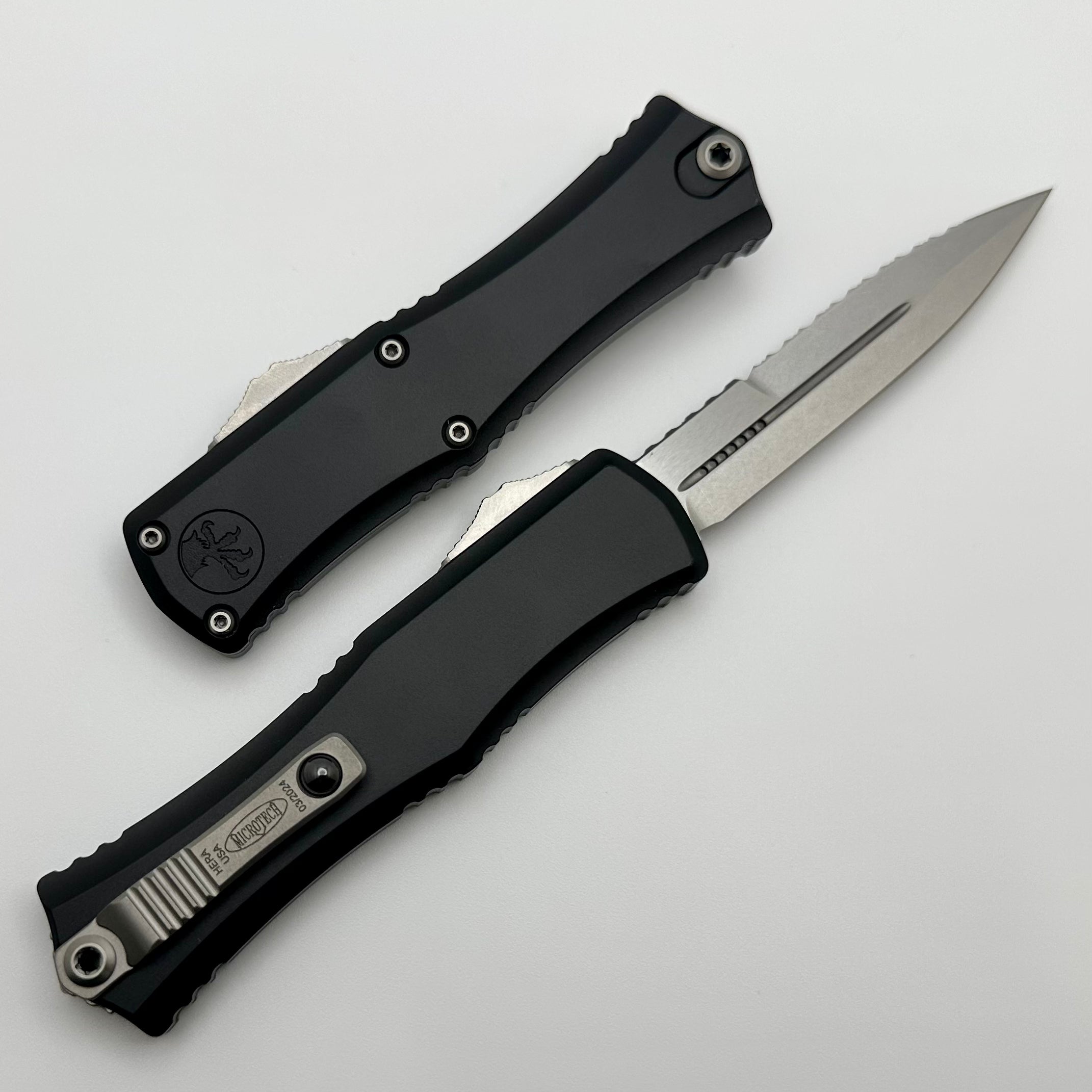 Microtech Premium Mini Hera Serrated OTF Knife - Ultimate EDC Tool