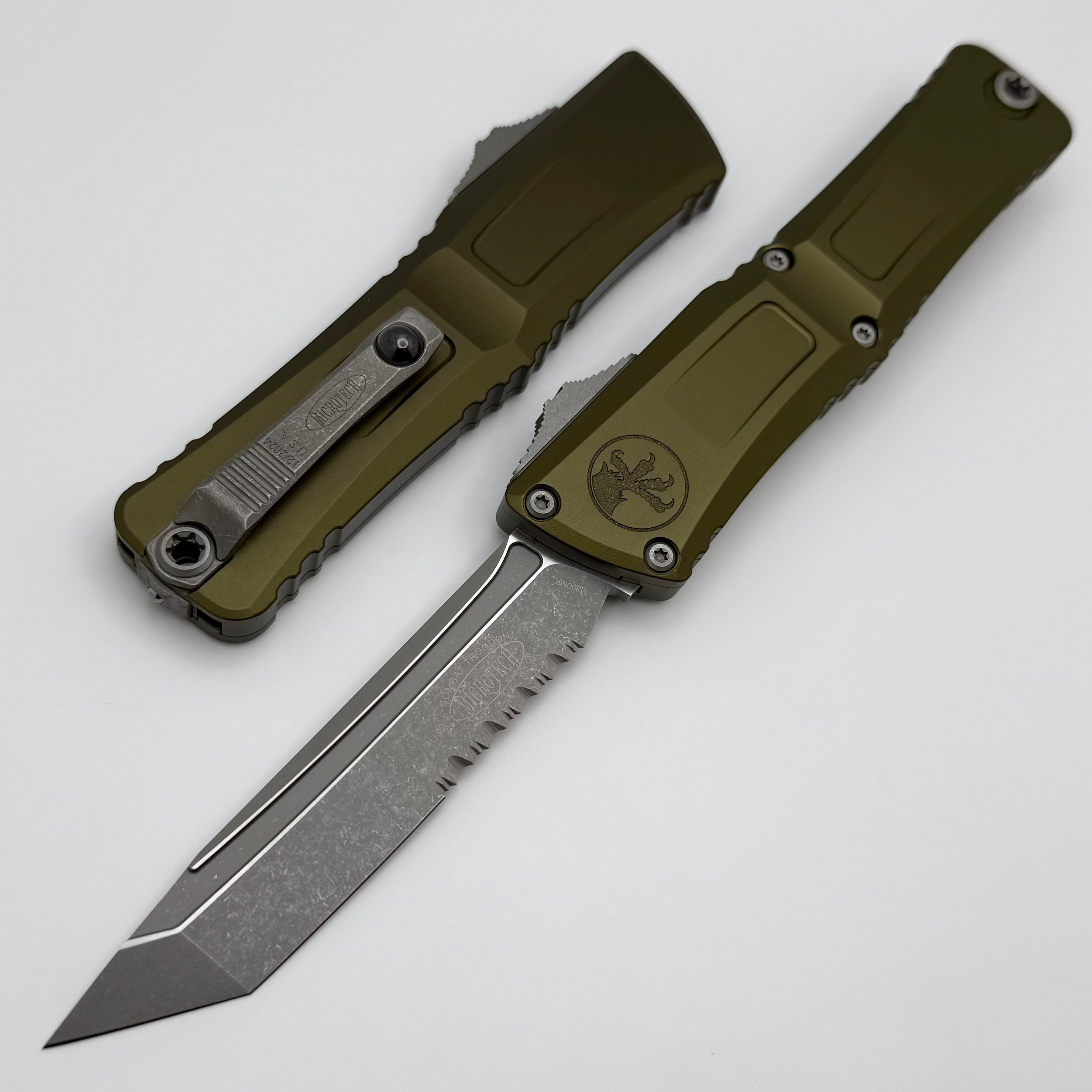 Microtech Premium Combat Troodon Gen III Tactical Knife - Apocalyptic Tanto Blade, OD Green Handle